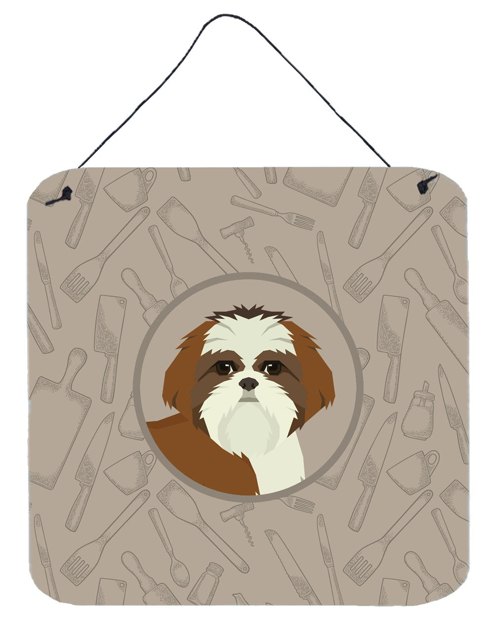 Shih Tzu In the Kitchen Wall or Door Hanging Prints CK2210DS66 by Caroline's Treasures