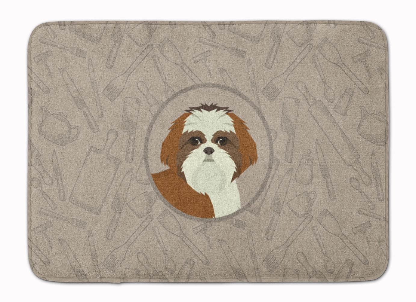 Shih Tzu In the Kitchen Machine Washable Memory Foam Mat CK2210RUG - the-store.com