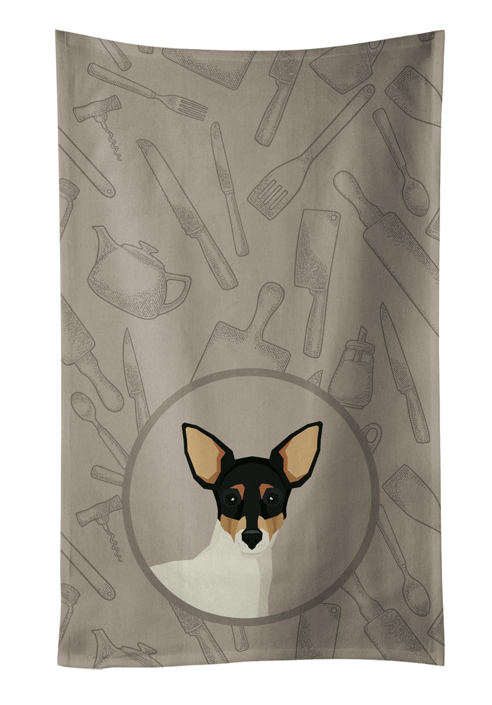 Toy Fox Terrier In the Kitchen Kitchen Towel CK2214KTWL - the-store.com