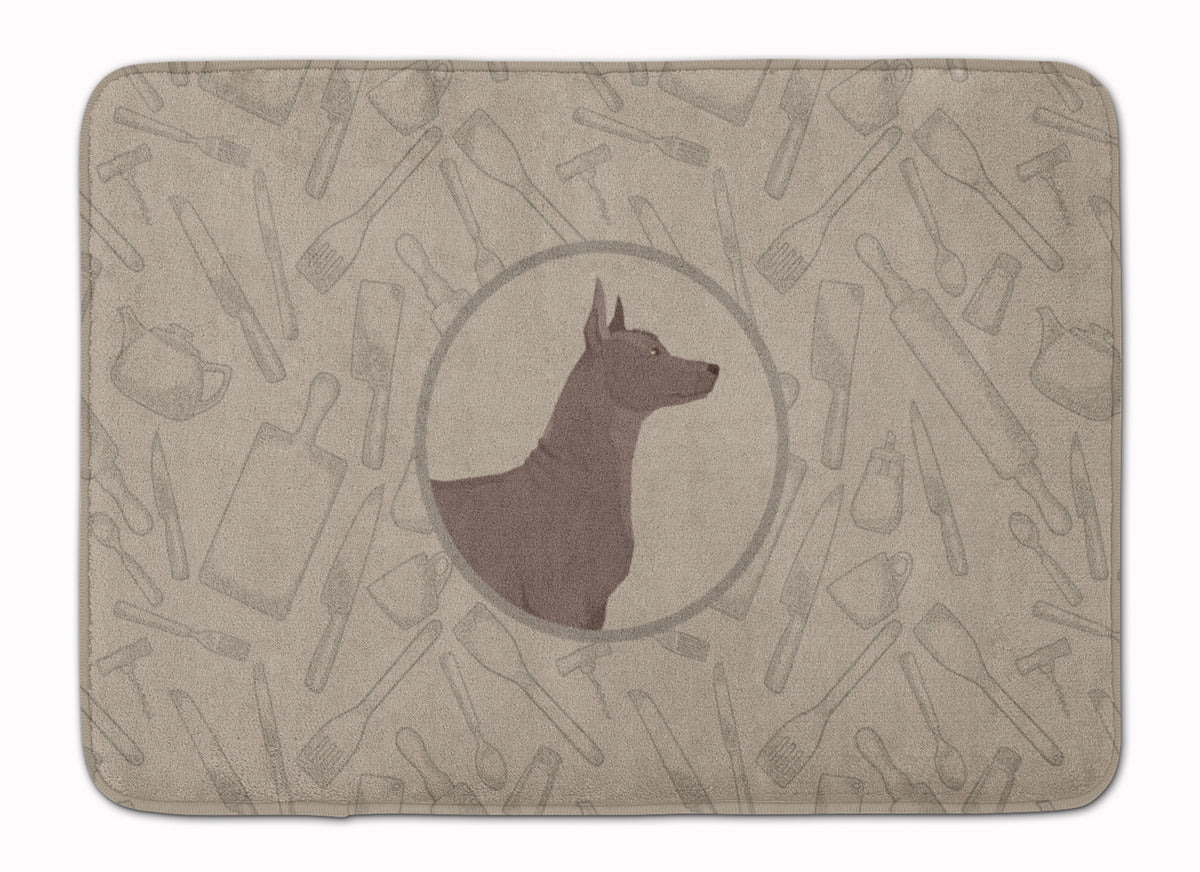 Mexican Hairless Dog Xolo In the Kitchen Machine Washable Memory Foam Mat CK2217RUG - the-store.com