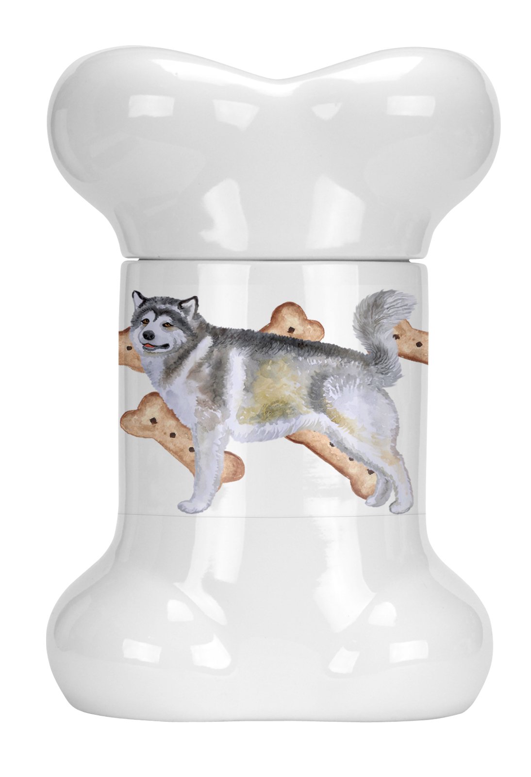 Alaskan Malamute Bone Shaped Treat Jar CK2218BSTJ by Caroline's Treasures