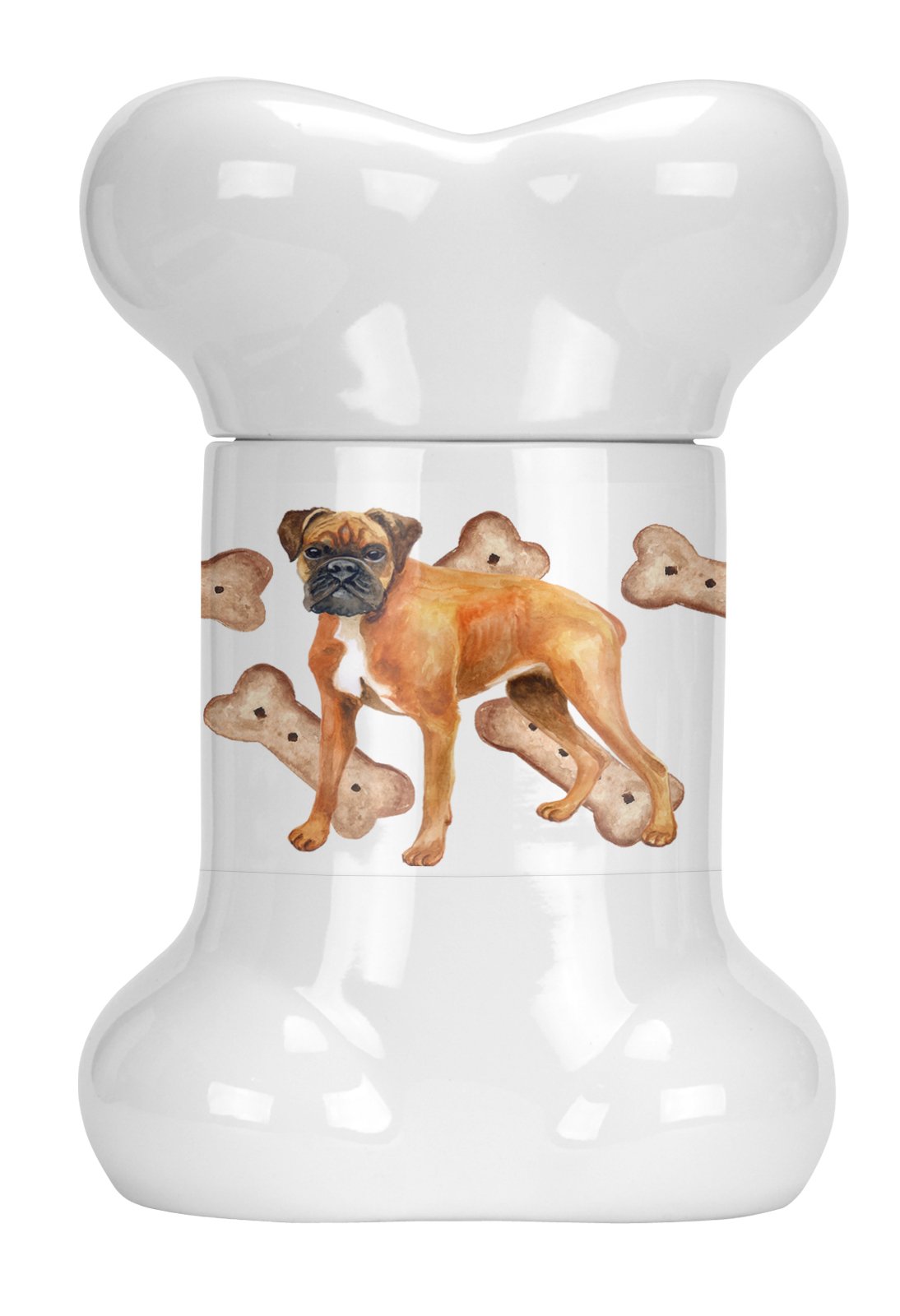 German Boxer Bone Shaped Treat Jar CK2220BSTJ by Caroline&#39;s Treasures