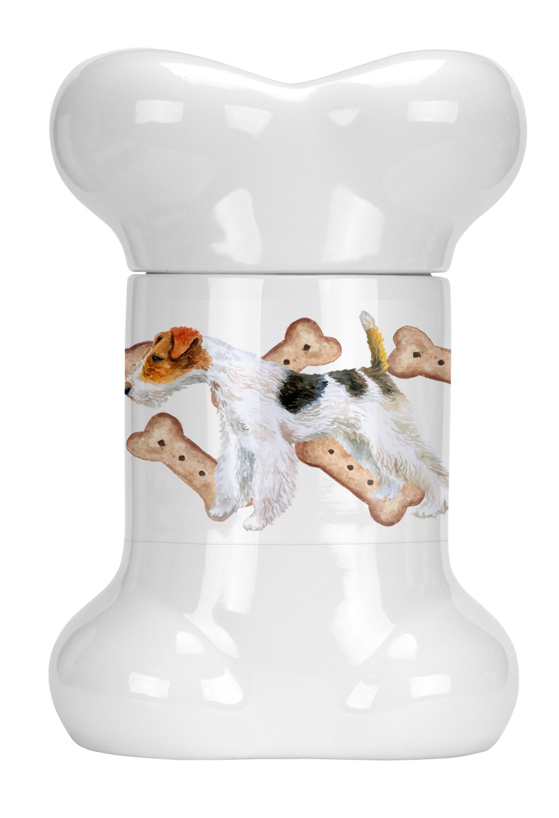 Fox Terrier Bone Shaped Treat Jar CK2230BSTJ by Caroline's Treasures