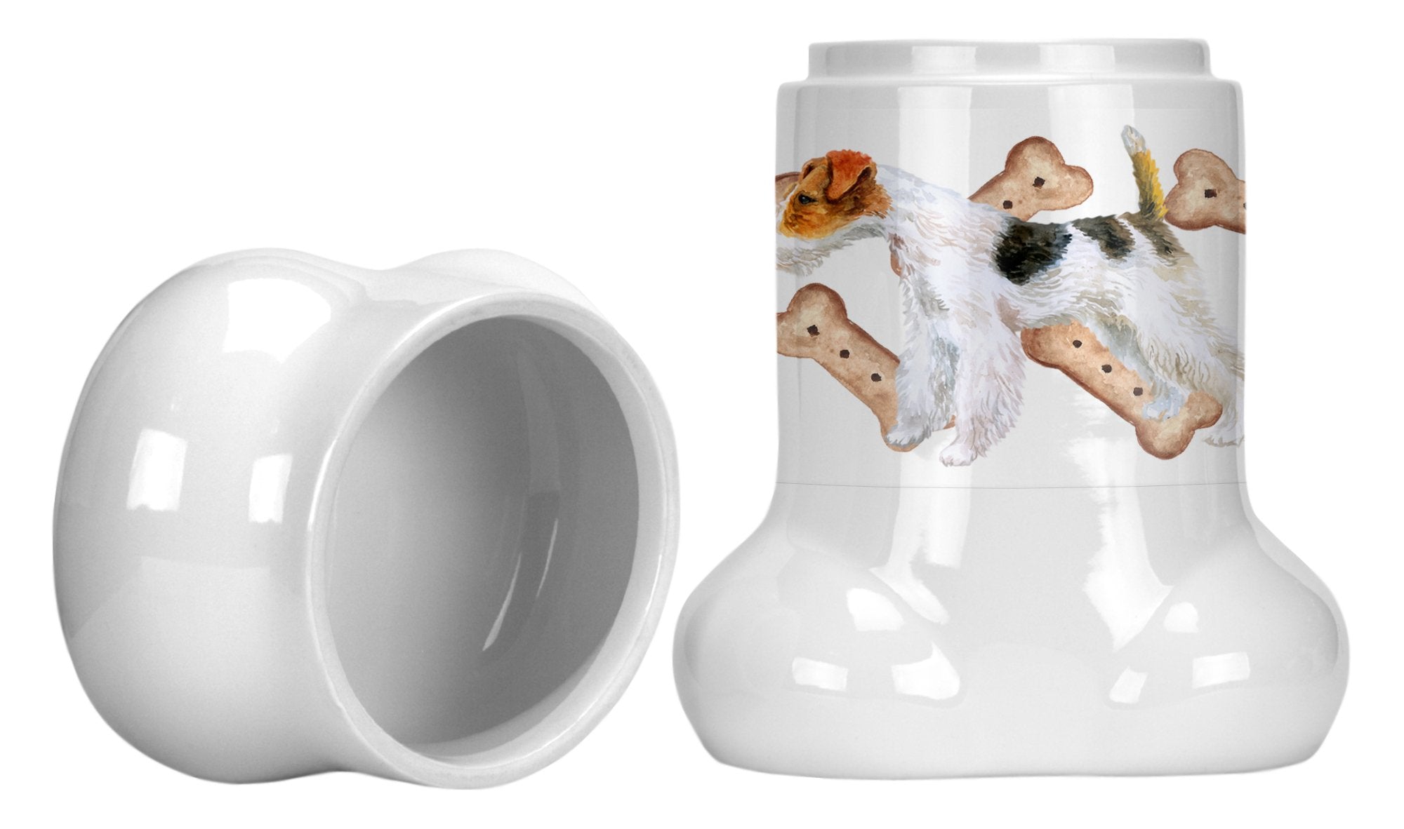 Fox Terrier Bone Shaped Treat Jar CK2230BSTJ by Caroline's Treasures