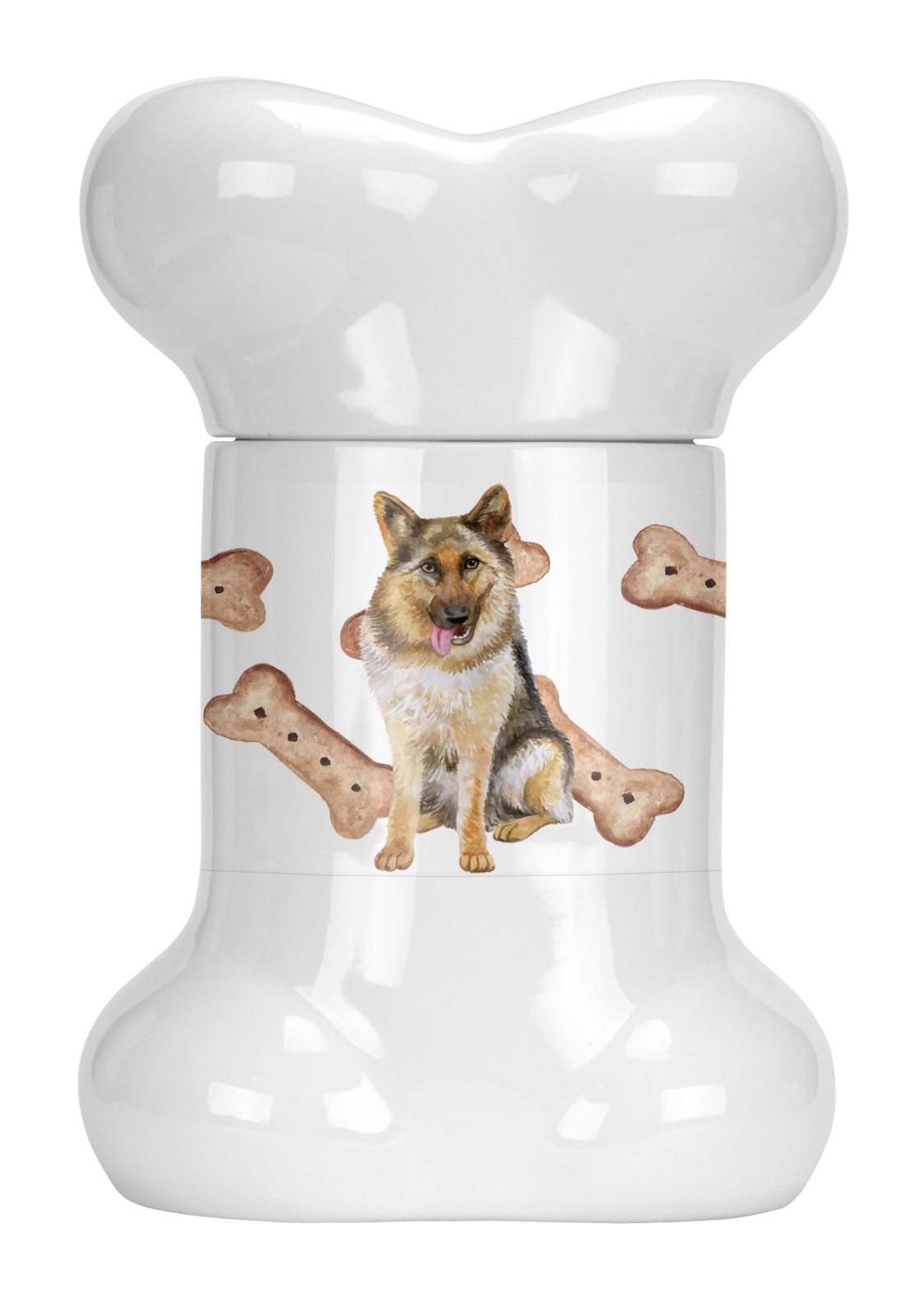 German Shepherd Bone Shaped Treat Jar CK2234BSTJ by Caroline&#39;s Treasures