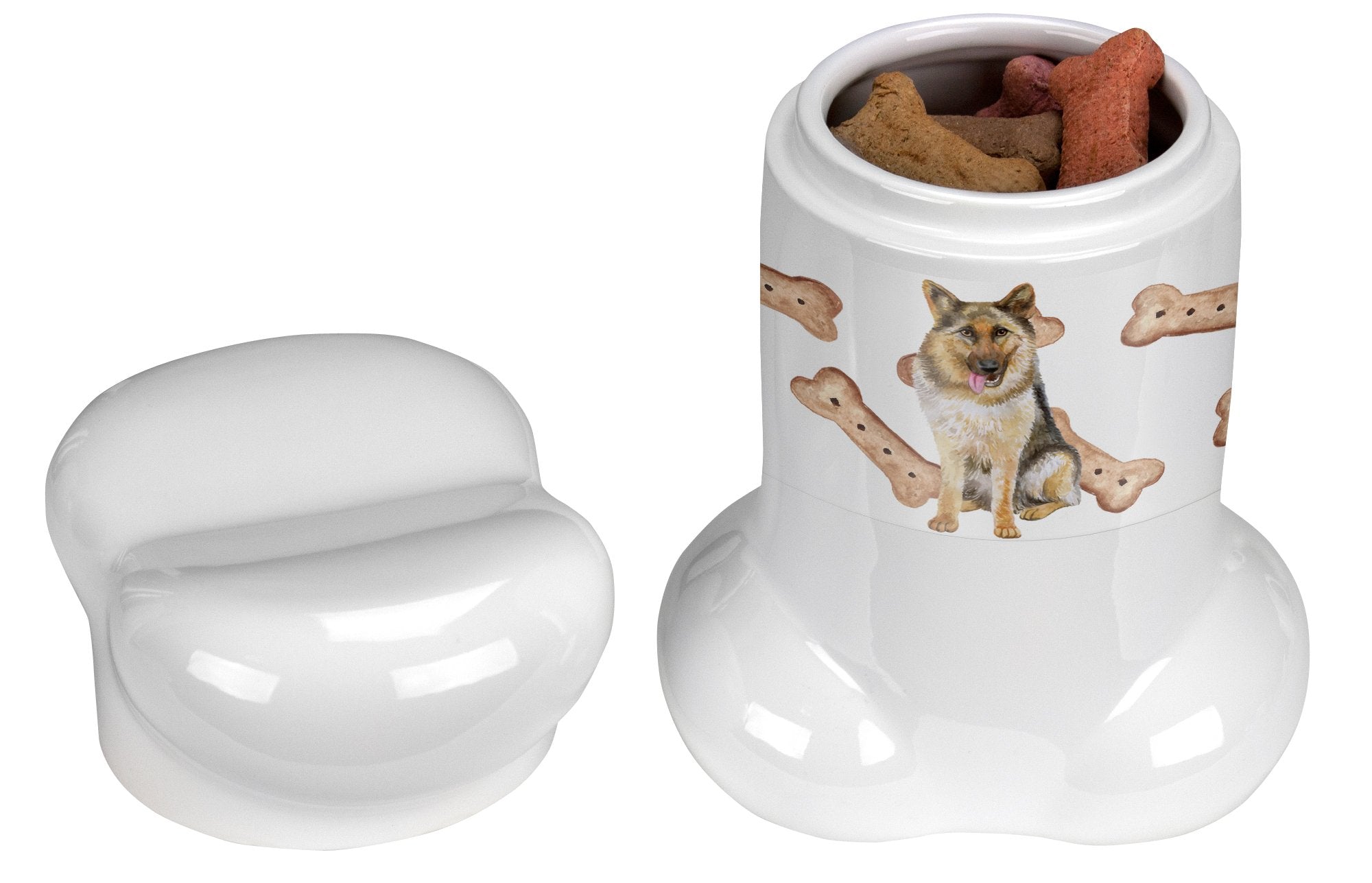 German Shepherd Bone Shaped Treat Jar CK2234BSTJ by Caroline's Treasures