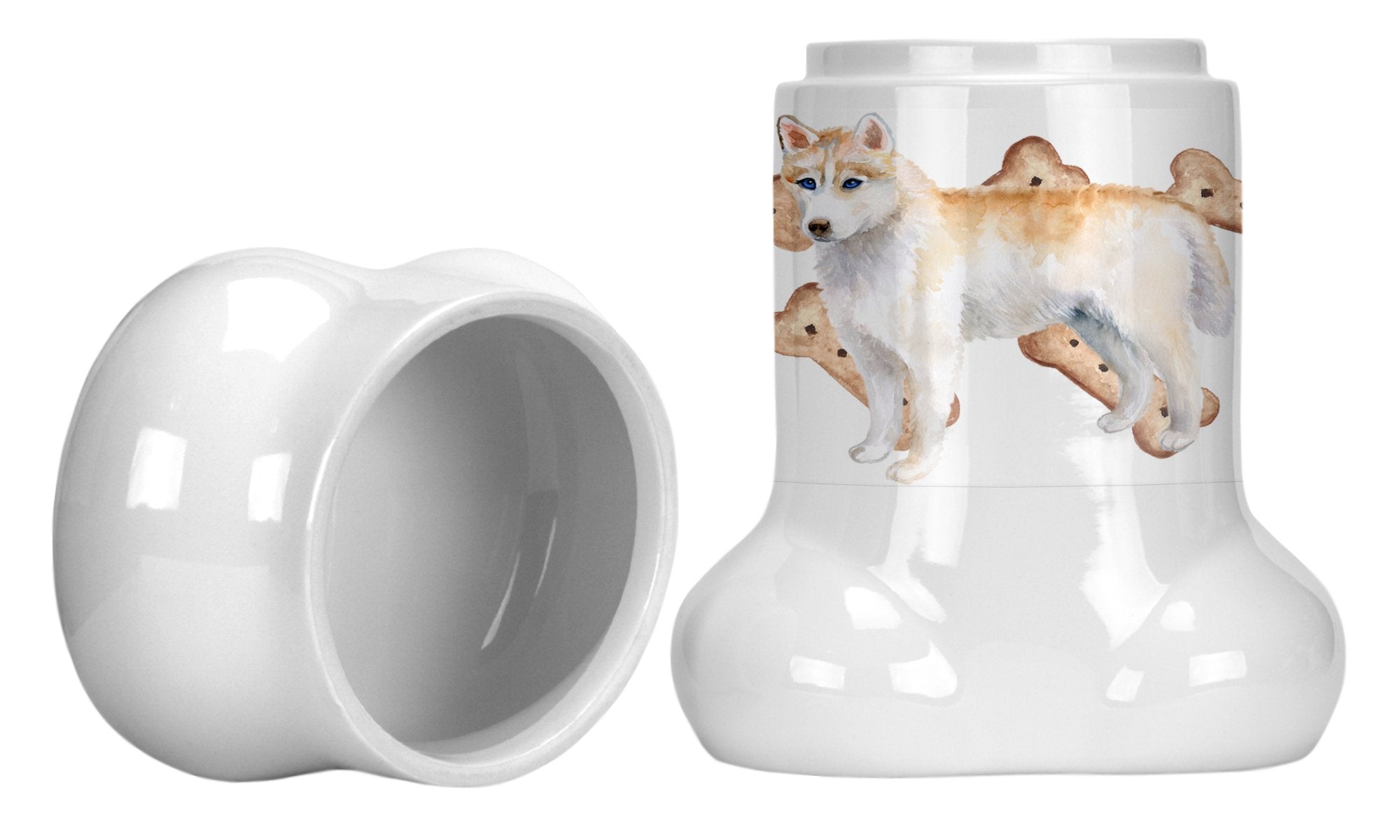 Siberian Husky Bone Shaped Treat Jar CK2235BSTJ by Caroline's Treasures