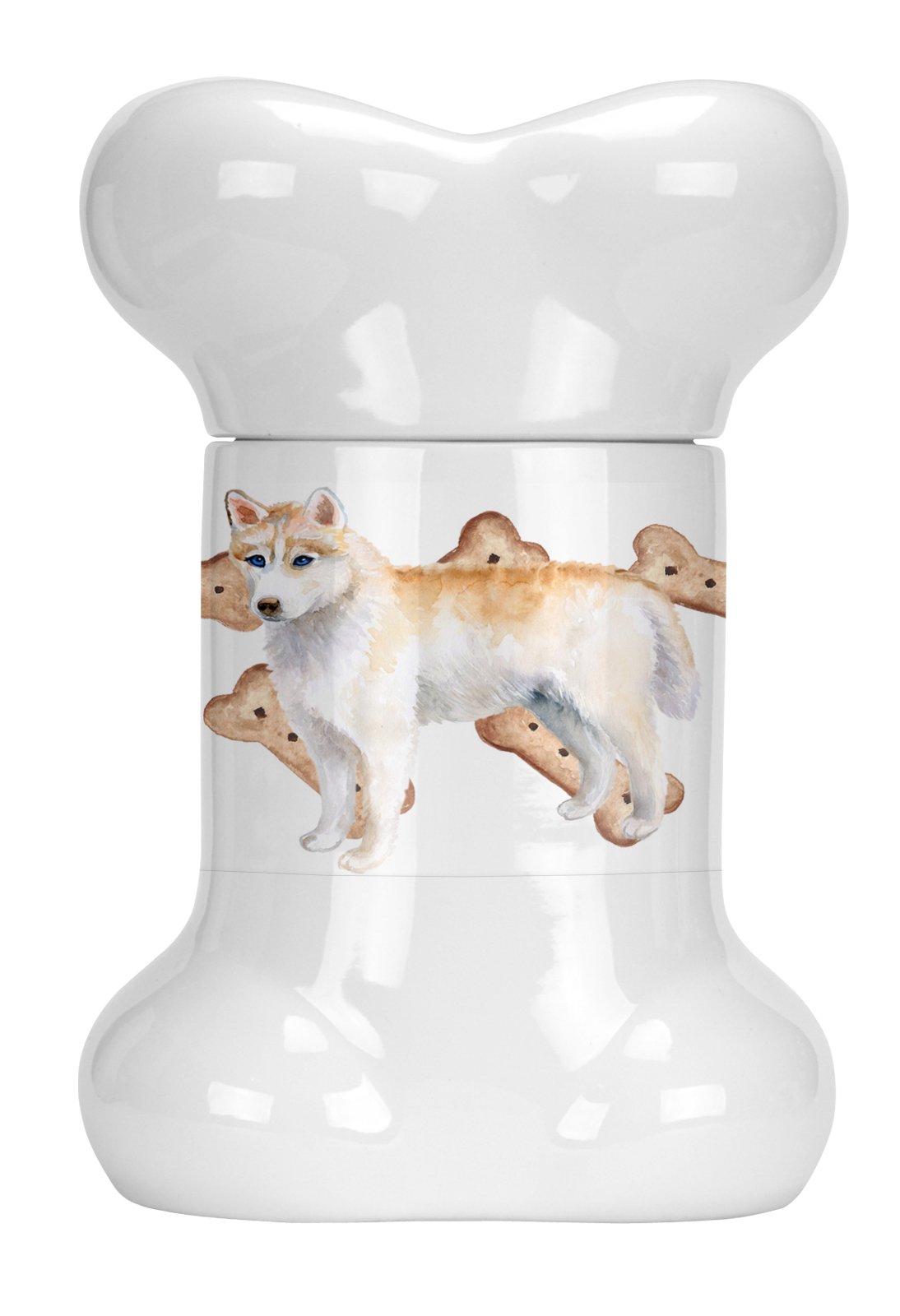 Siberian Husky Bone Shaped Treat Jar CK2235BSTJ by Caroline's Treasures