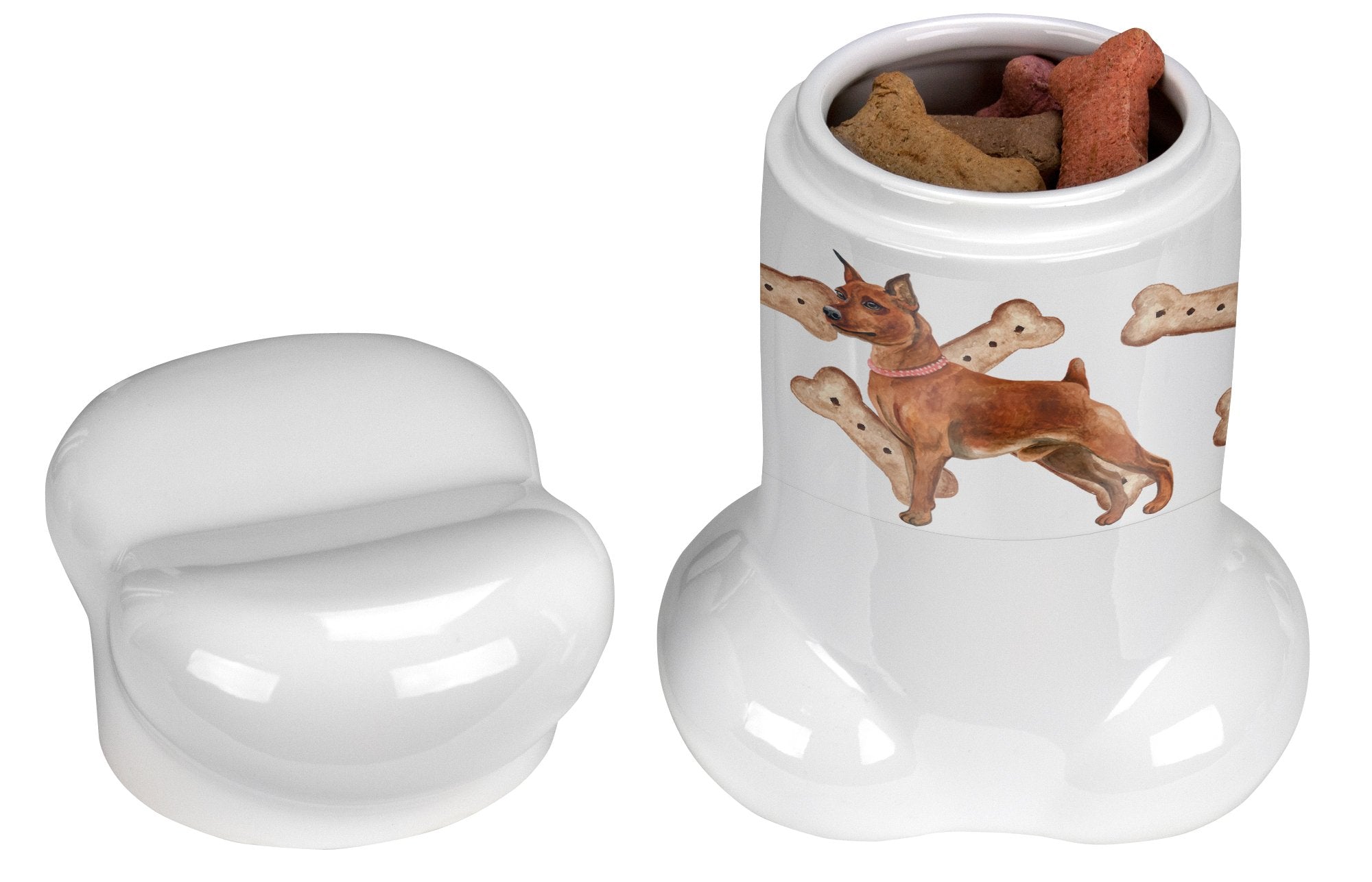 Miniature Pinscher Bone Shaped Treat Jar CK2236BSTJ by Caroline's Treasures