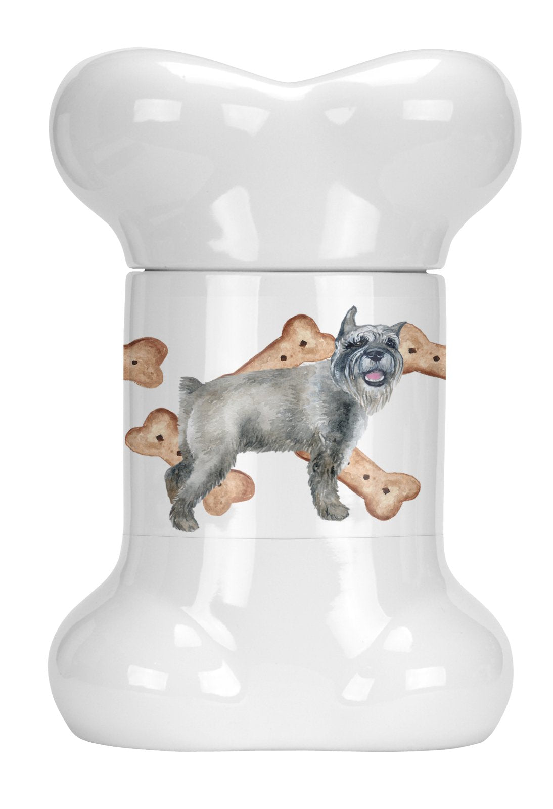 Schnauzer Bone Shaped Treat Jar CK2242BSTJ by Caroline's Treasures