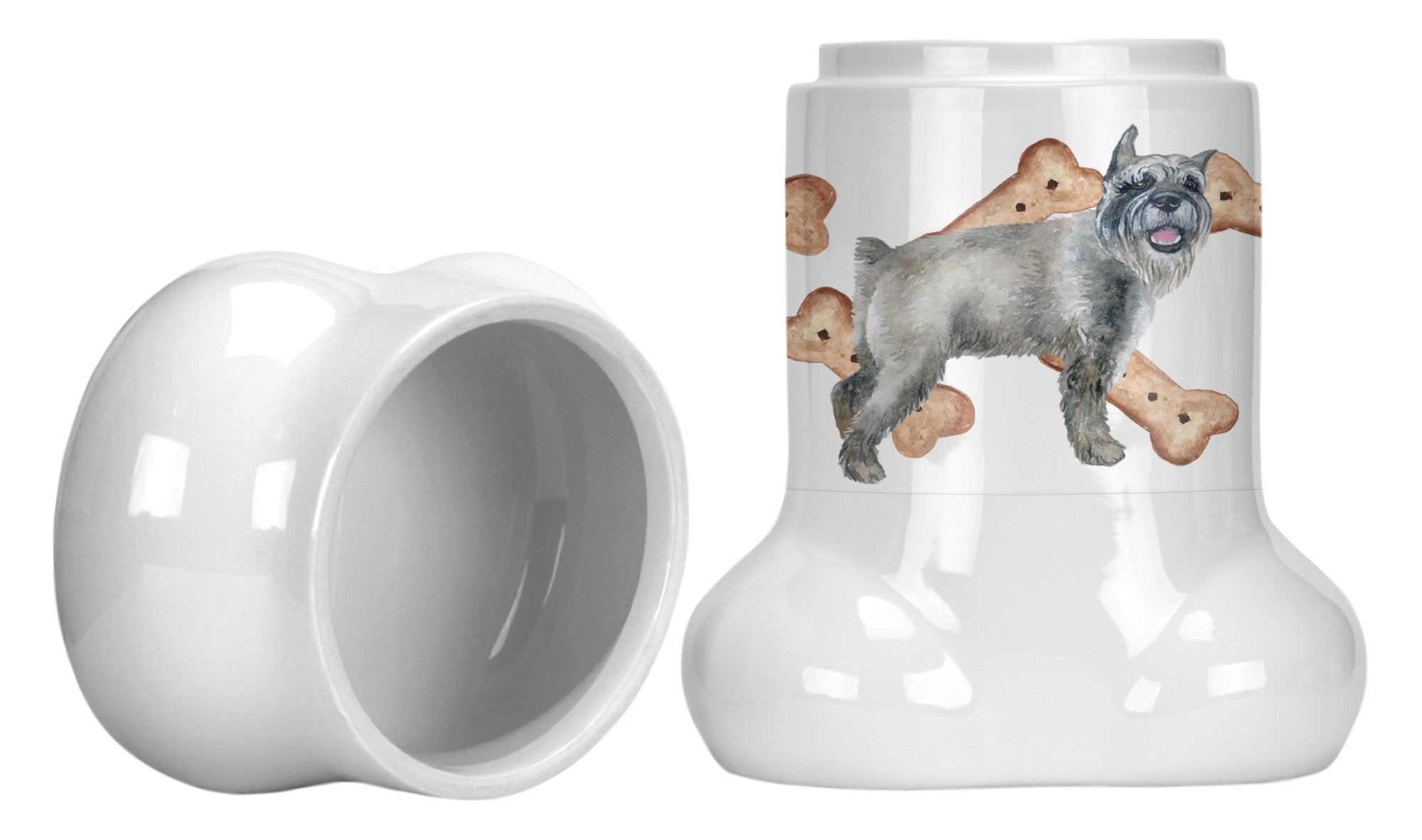 Schnauzer Bone Shaped Treat Jar CK2242BSTJ by Caroline's Treasures