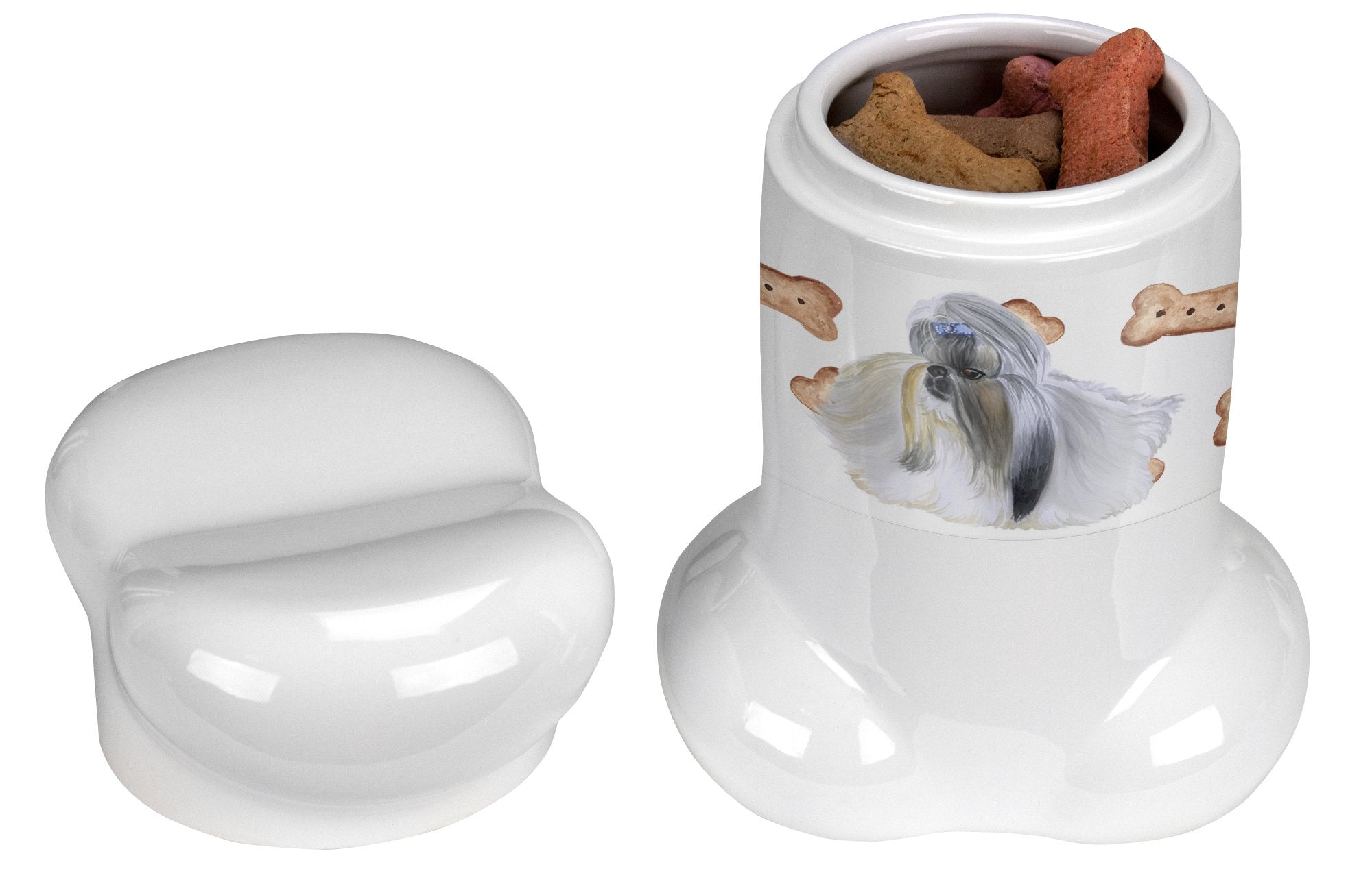 Shih Tzu Bone Shaped Treat Jar CK2246BSTJ by Caroline's Treasures