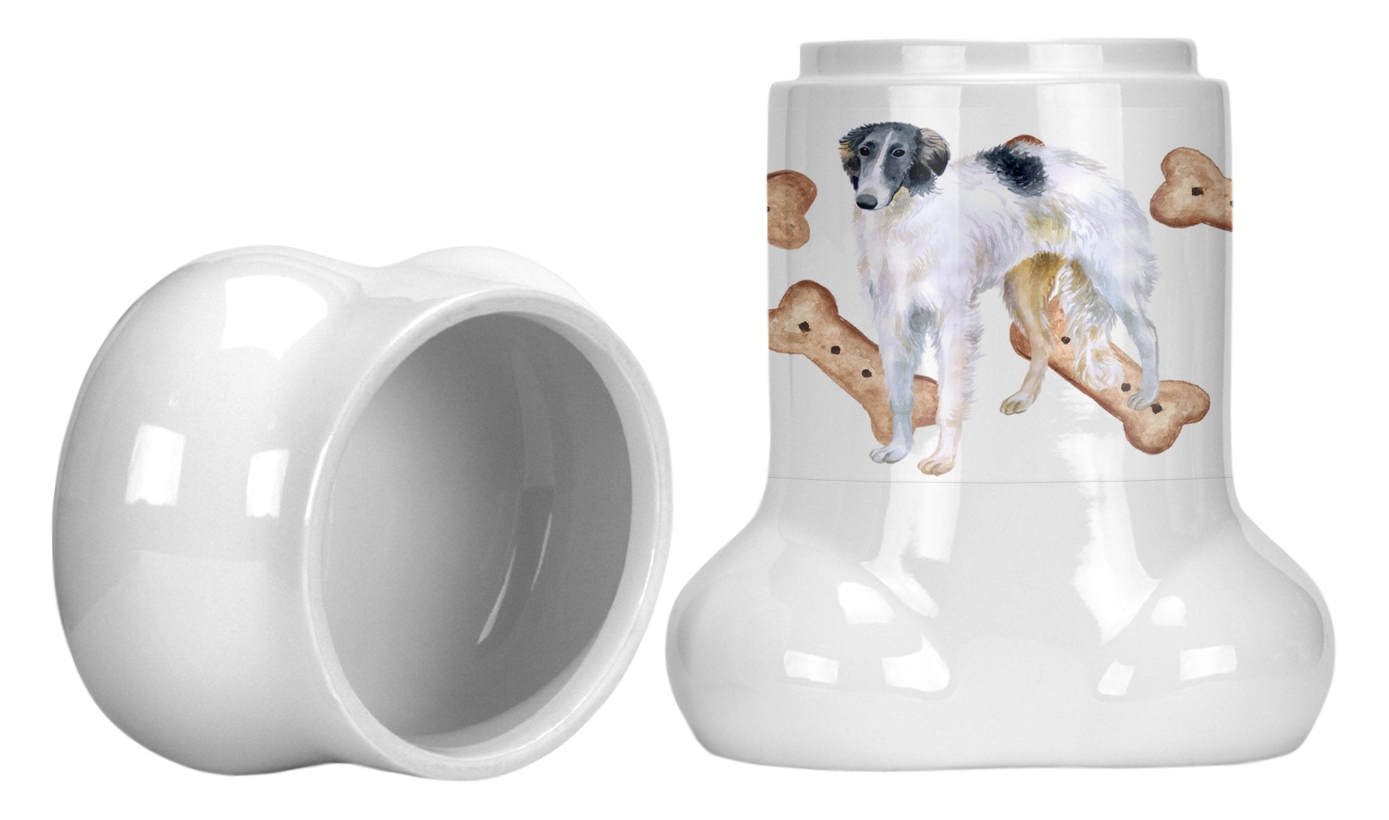 Borzoi Bone Shaped Treat Jar CK2252BSTJ by Caroline's Treasures