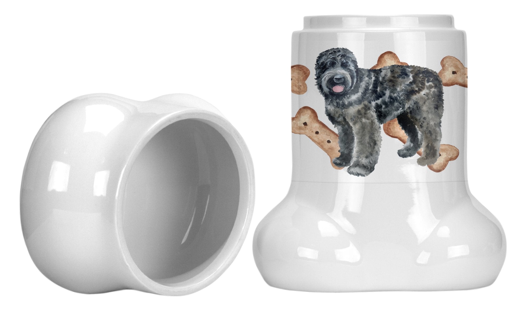 Black Russian Terrier Bone Shaped Treat Jar CK2257BSTJ by Caroline's Treasures