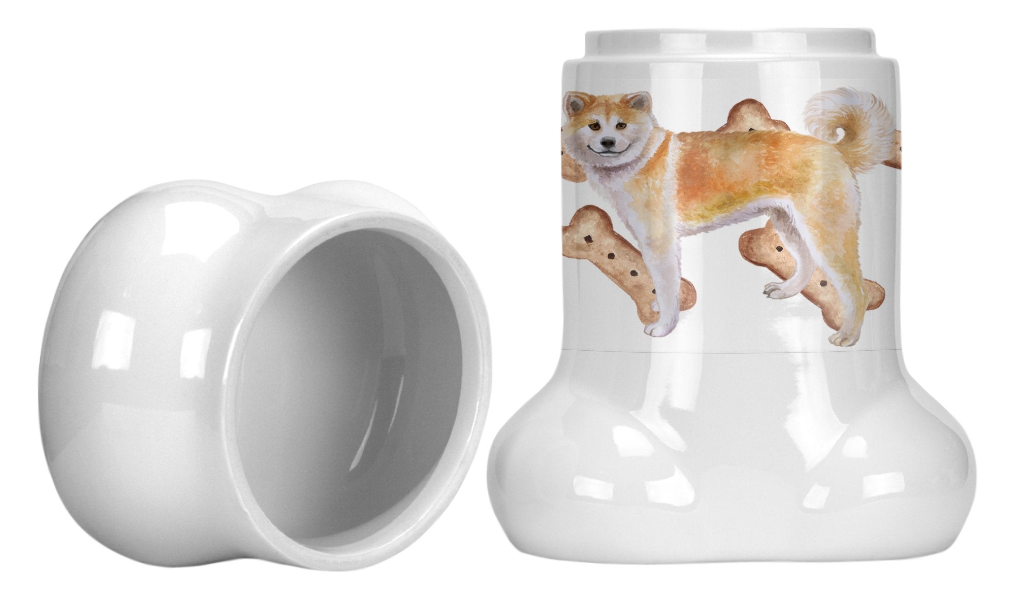 Shiba Inu Bone Shaped Treat Jar CK2258BSTJ by Caroline's Treasures