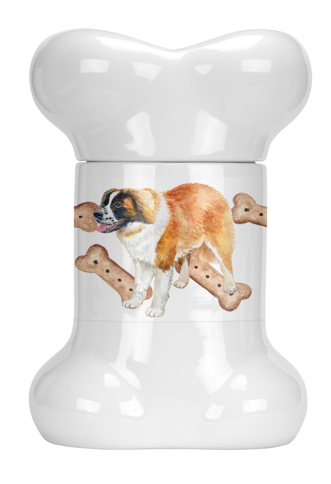 Saint Bernard Bone Shaped Treat Jar CK2259BSTJ by Caroline&#39;s Treasures