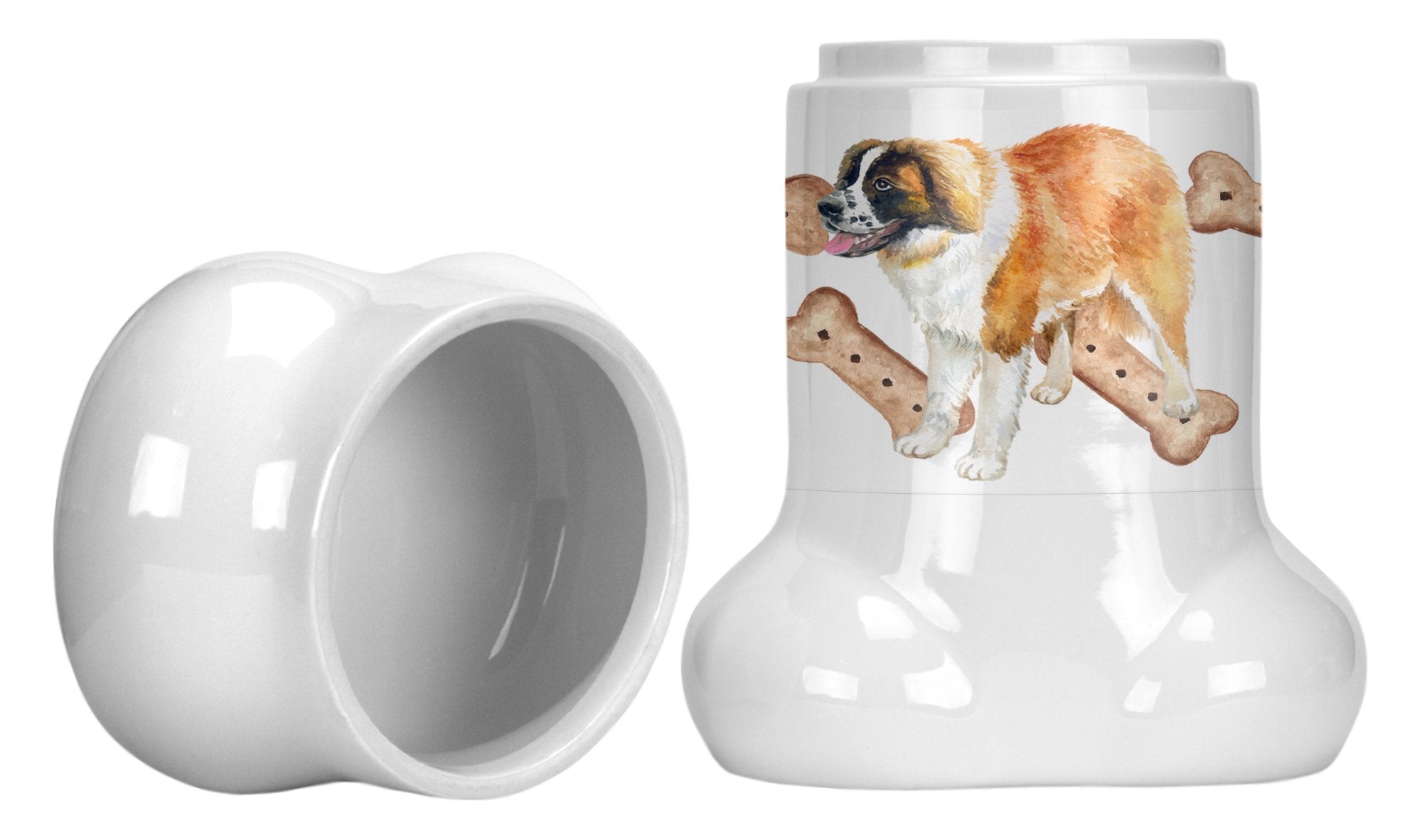 Saint Bernard Bone Shaped Treat Jar CK2259BSTJ by Caroline's Treasures