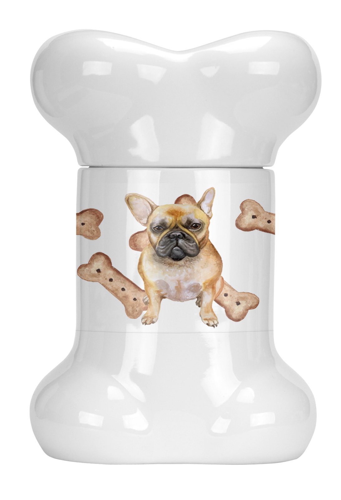 Frenchie French Bulldog Bone Shaped Treat Jar CK2268BSTJ by Caroline&#39;s Treasures