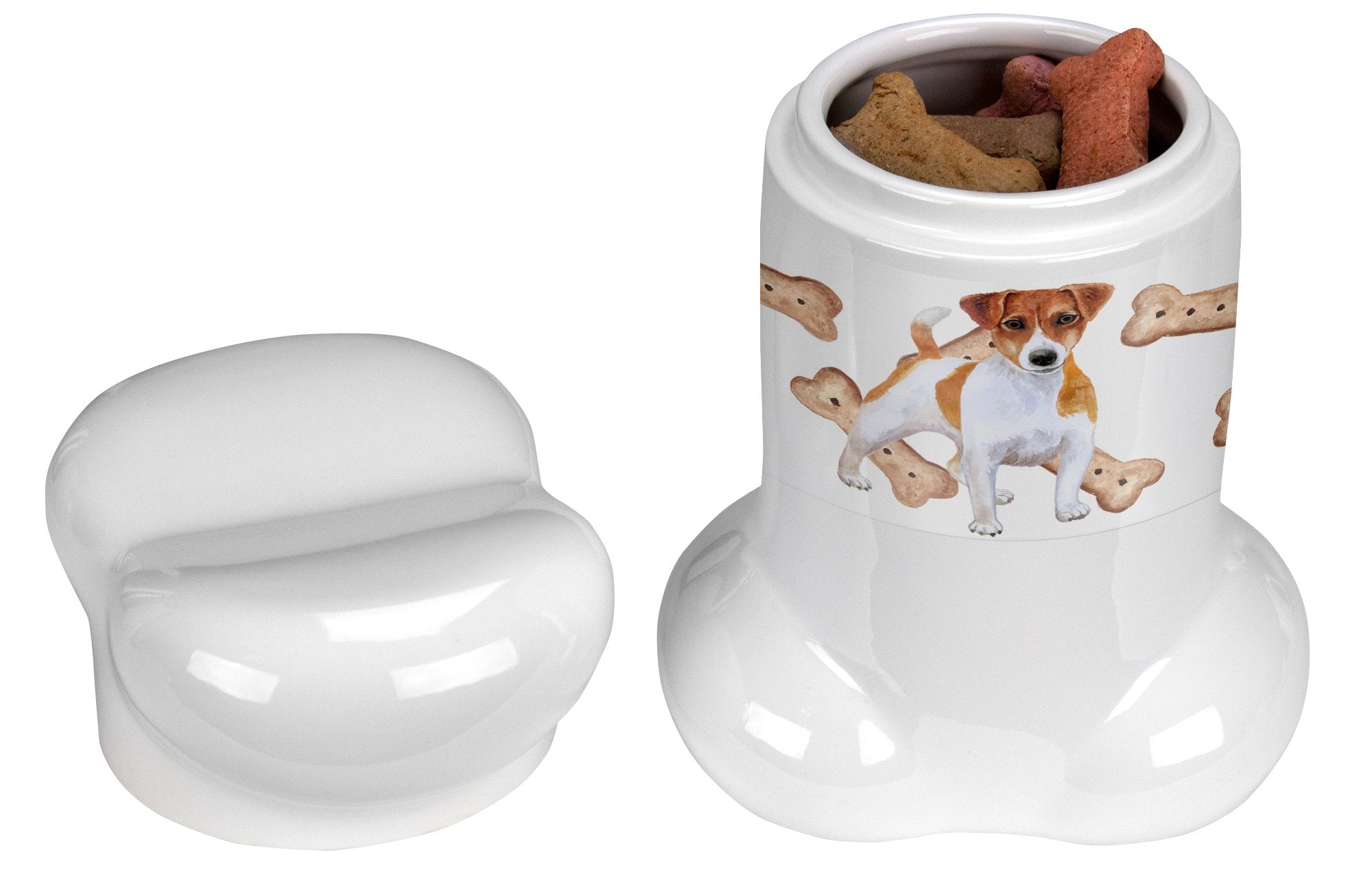 Jack Russell Terrier Bone Shaped Treat Jar CK2269BSTJ by Caroline's Treasures