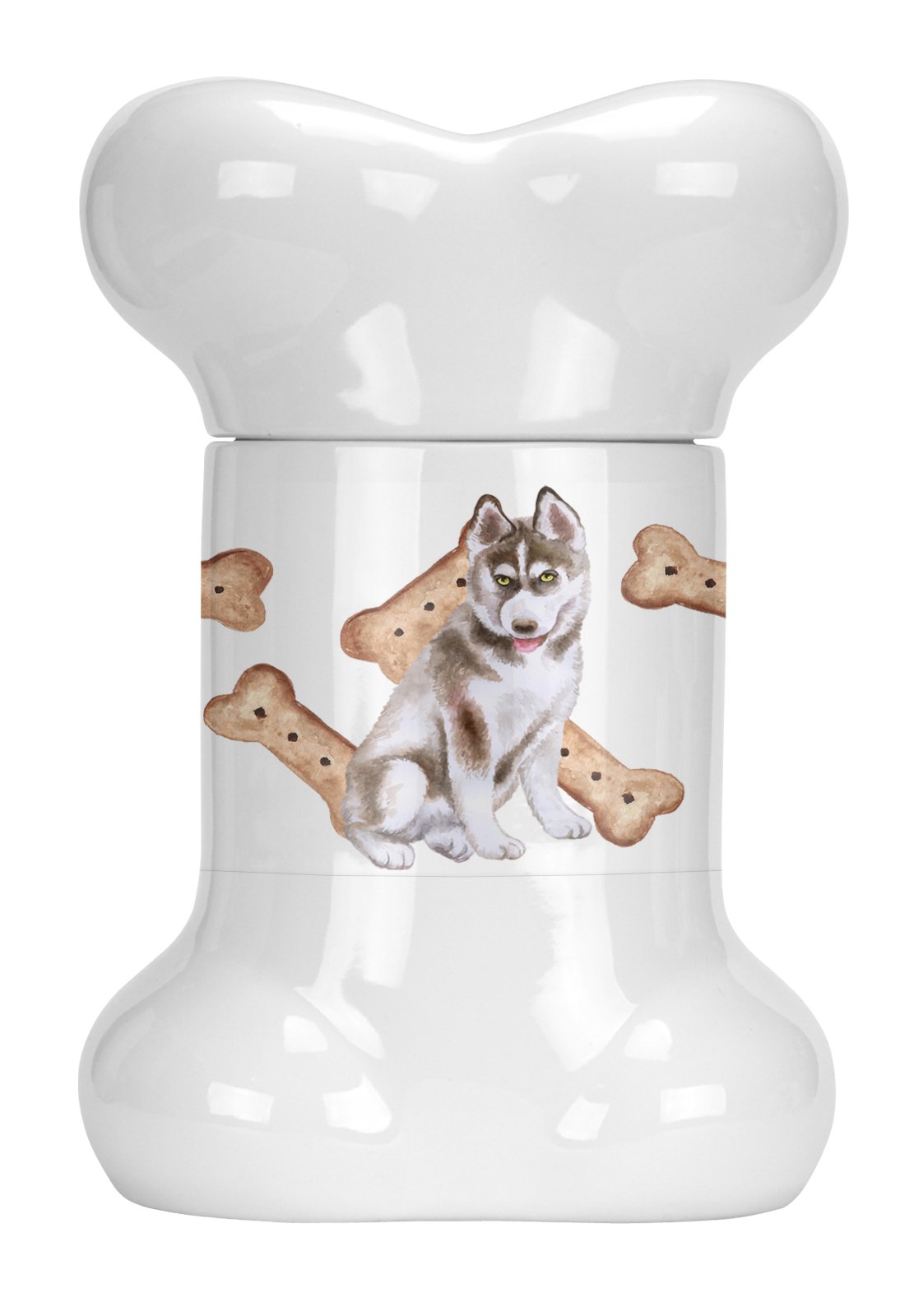 Siberian Husky Bone Shaped Treat Jar CK2276BSTJ by Caroline's Treasures