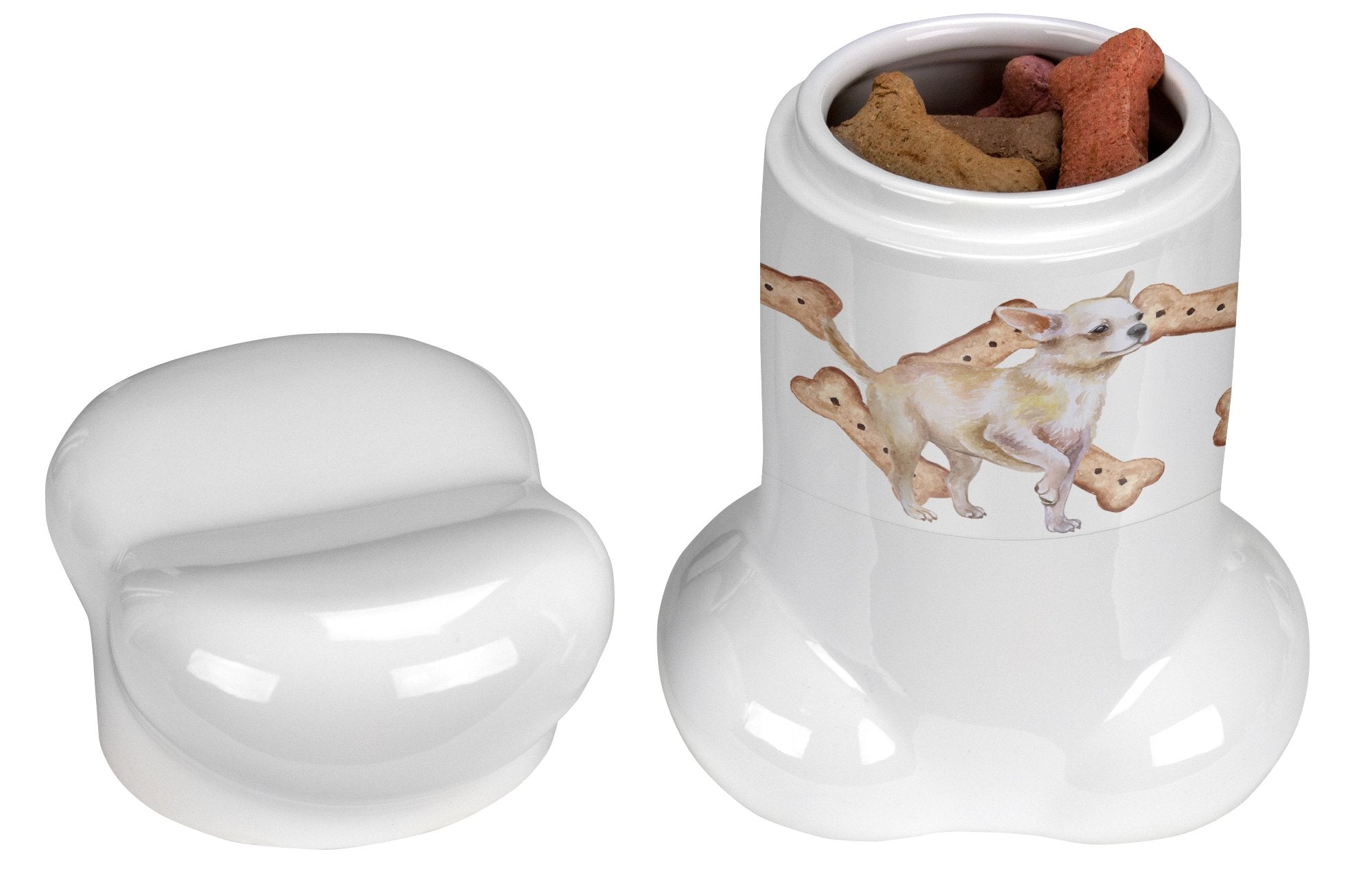 Chihuahua Leg up Bone Shaped Treat Jar CK2277BSTJ by Caroline's Treasures