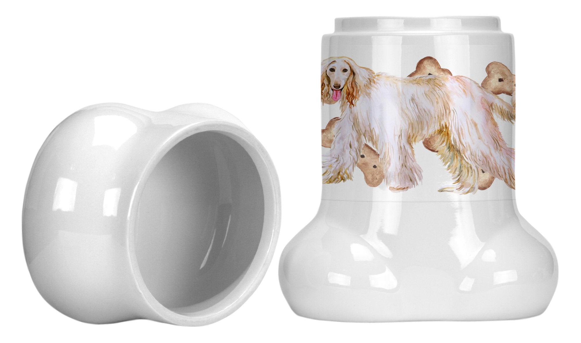 Afghan Hound Bone Shaped Treat Jar CK2282BSTJ by Caroline's Treasures