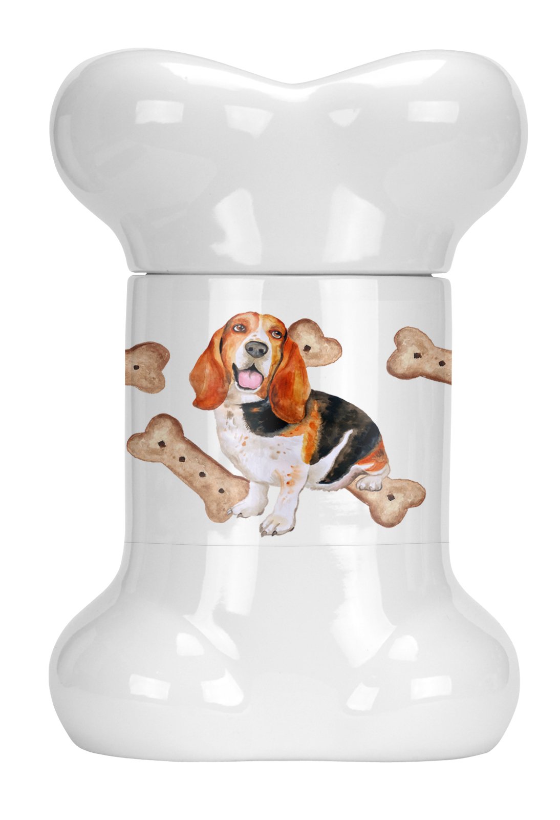 Basset Hound  Bone Shaped Treat Jar CK2284BSTJ by Caroline's Treasures