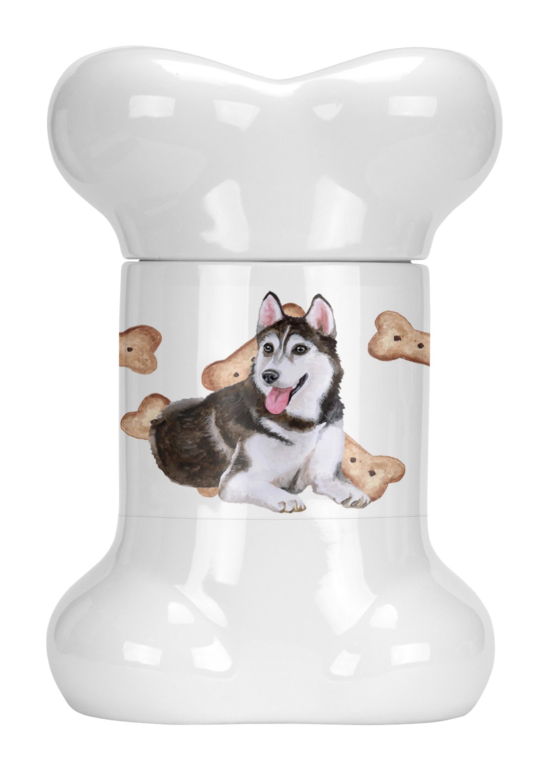 Siberian Husky #2 Bone Shaped Treat Jar CK2292BSTJ by Caroline&#39;s Treasures