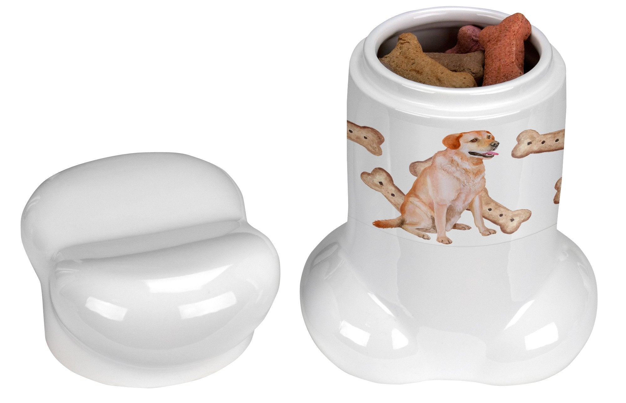 Labrador Retriever Bone Shaped Treat Jar CK2294BSTJ by Caroline's Treasures