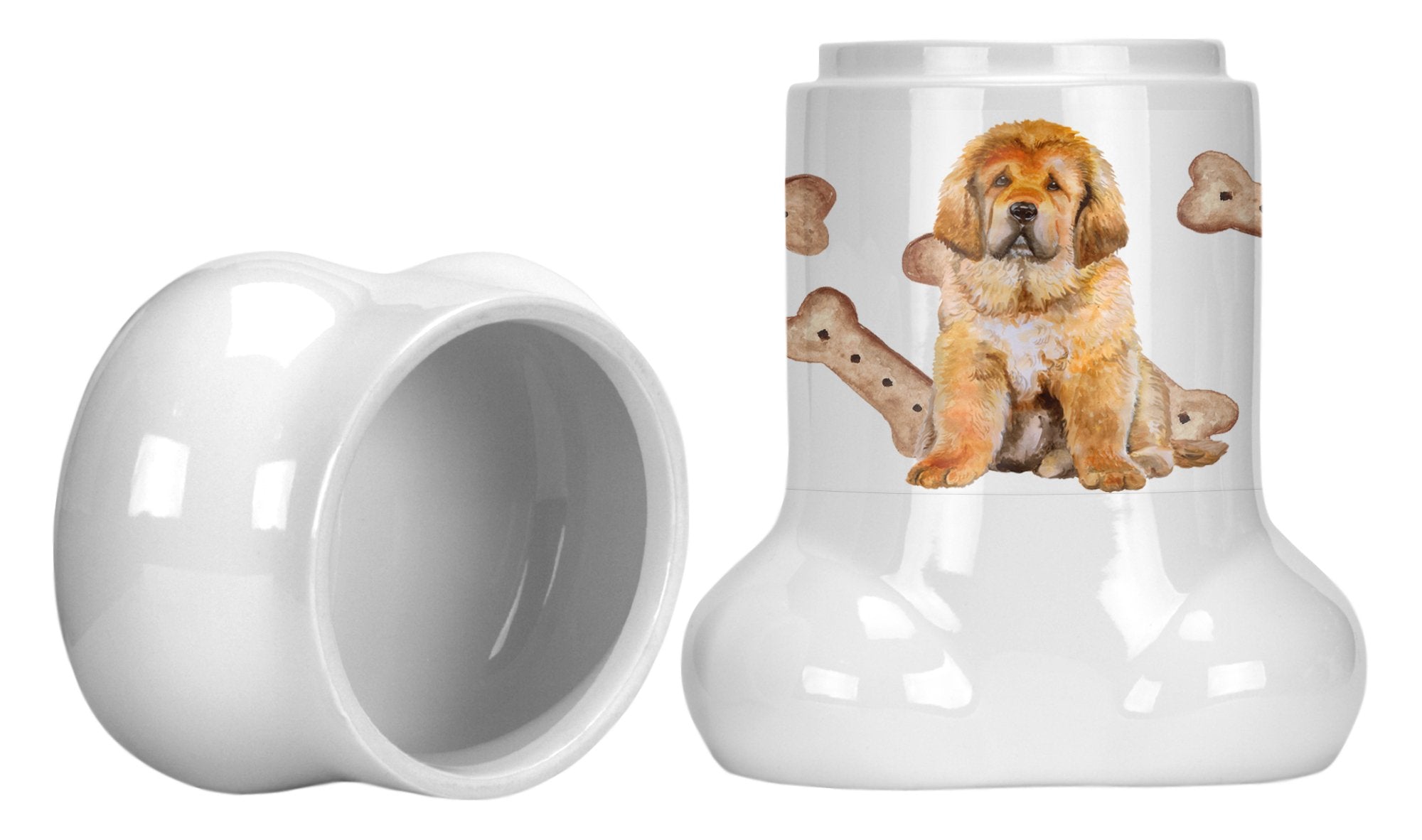 Tibetan Mastiff Bone Shaped Treat Jar CK2300BSTJ by Caroline's Treasures