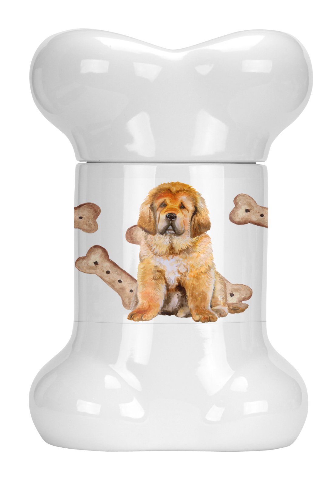 Tibetan Mastiff Bone Shaped Treat Jar CK2300BSTJ by Caroline's Treasures