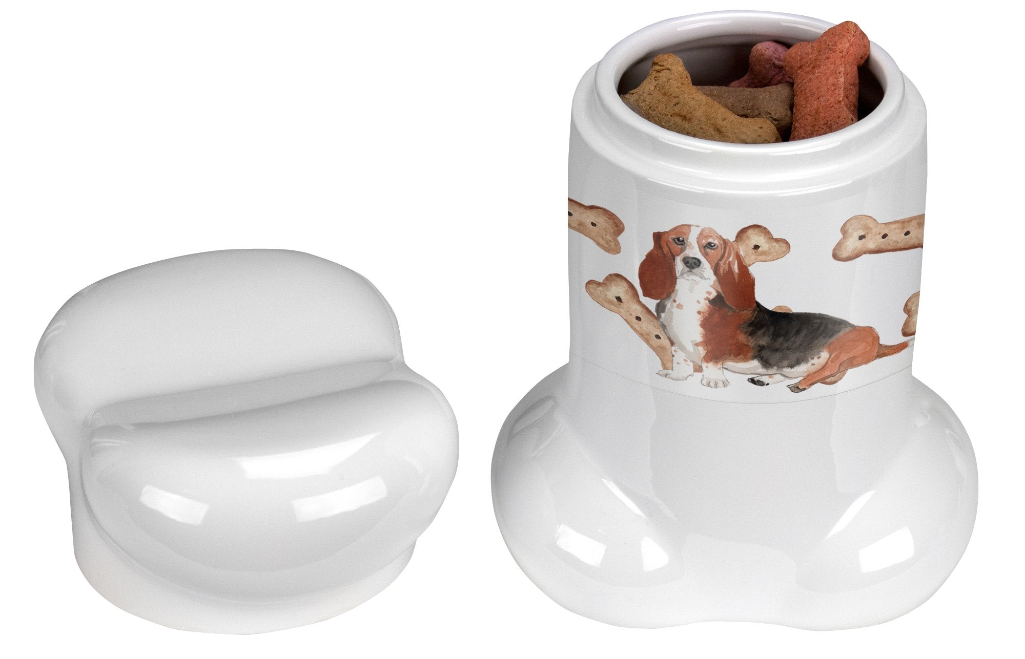 Basset Hound Bone Shaped Treat Jar CK2304BSTJ by Caroline's Treasures