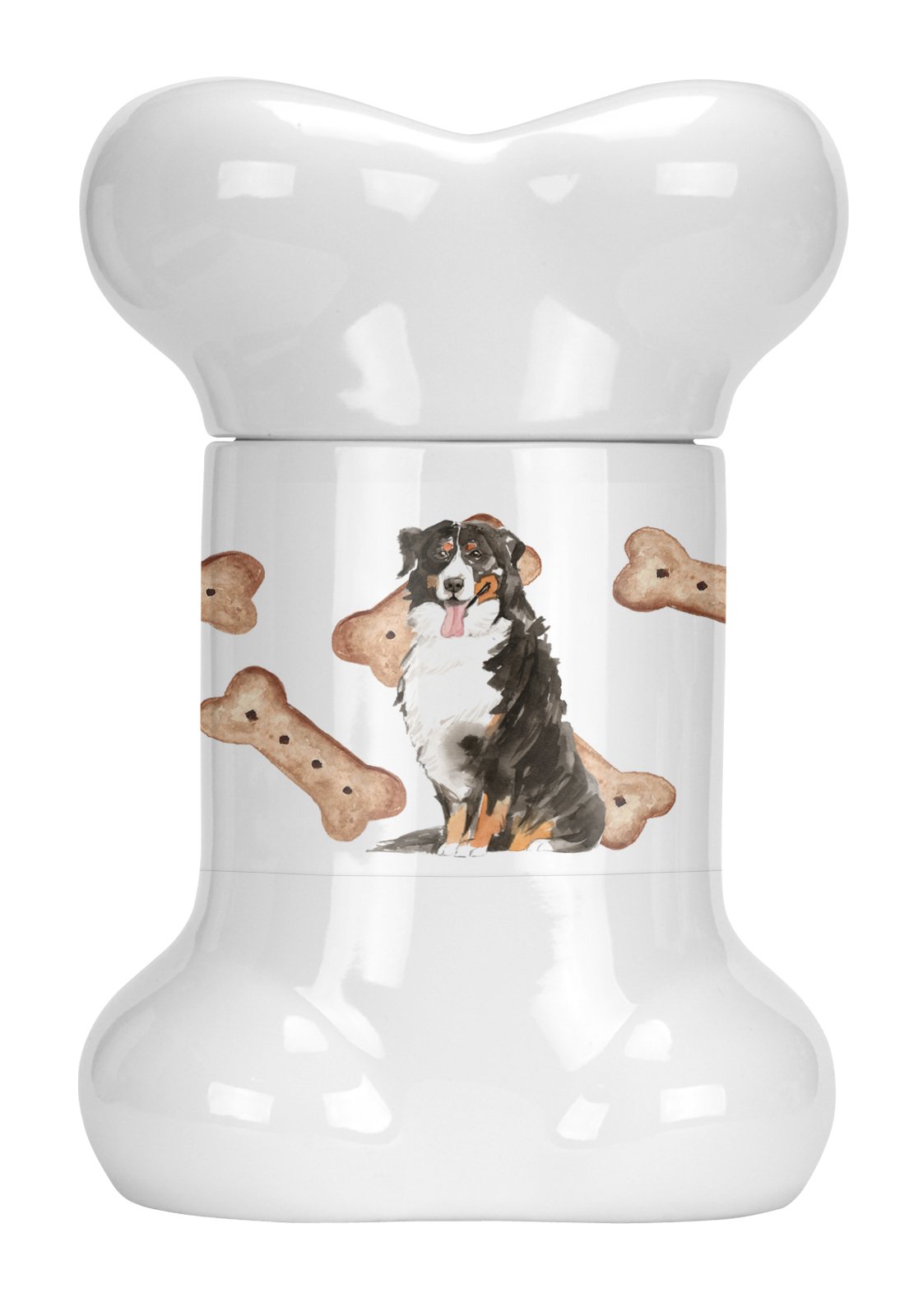 Bernese Mountain Dog Bone Shaped Treat Jar CK2305BSTJ by Caroline&#39;s Treasures