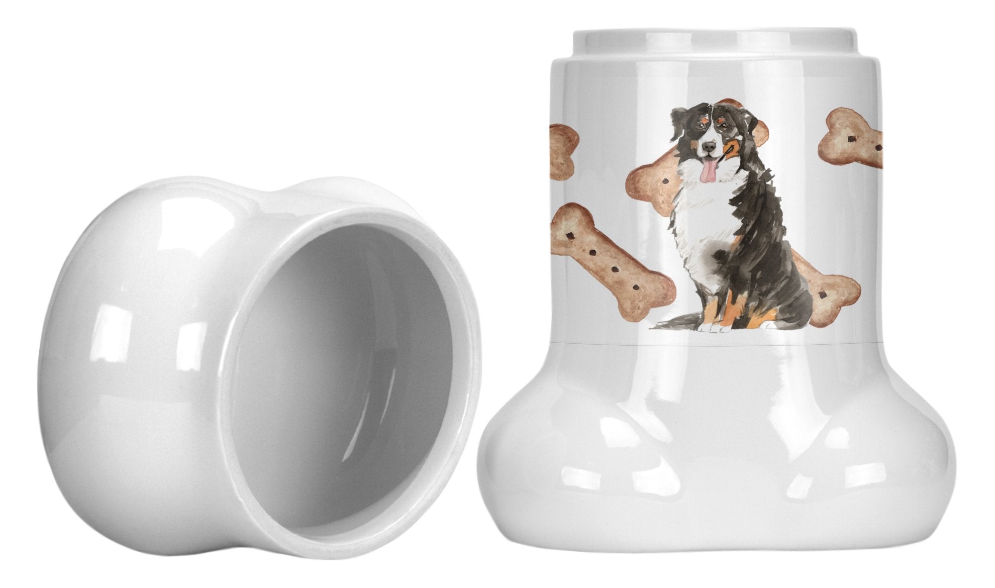 Bernese Mountain Dog Bone Shaped Treat Jar CK2305BSTJ by Caroline's Treasures