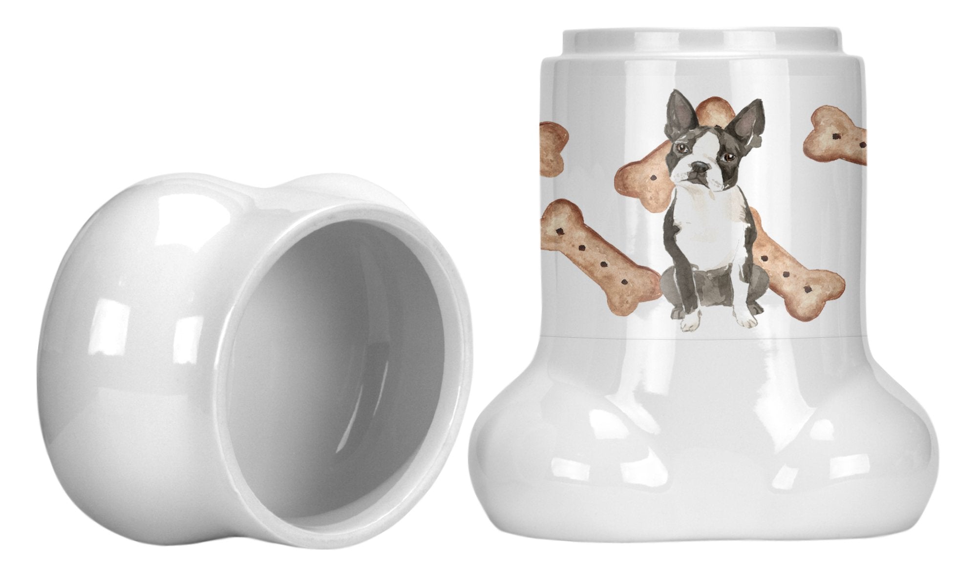 Boston Terrier Bone Shaped Treat Jar CK2308BSTJ by Caroline's Treasures