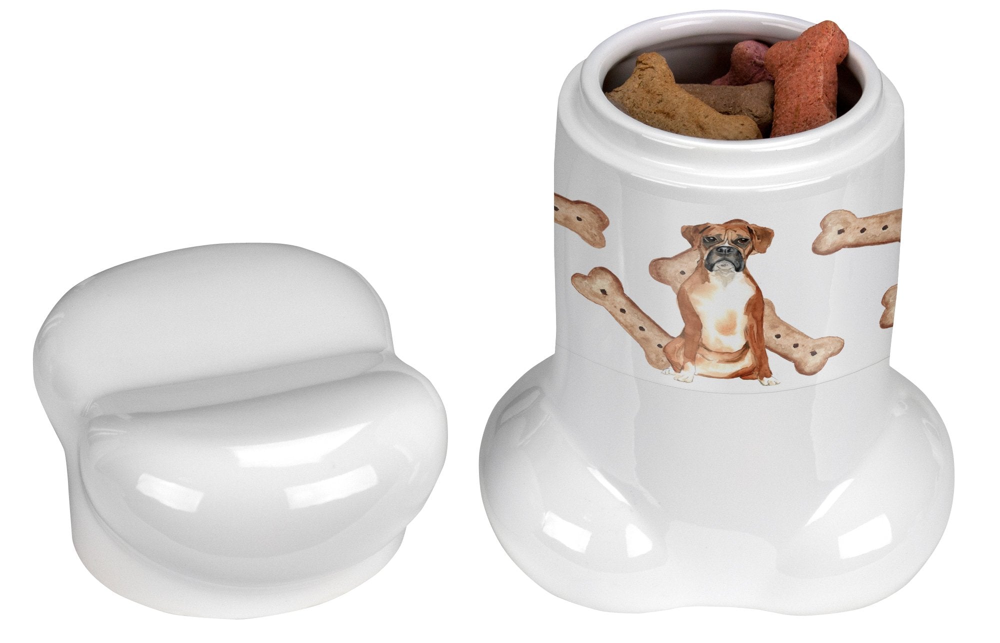 Boxer Bone Shaped Treat Jar CK2310BSTJ by Caroline's Treasures