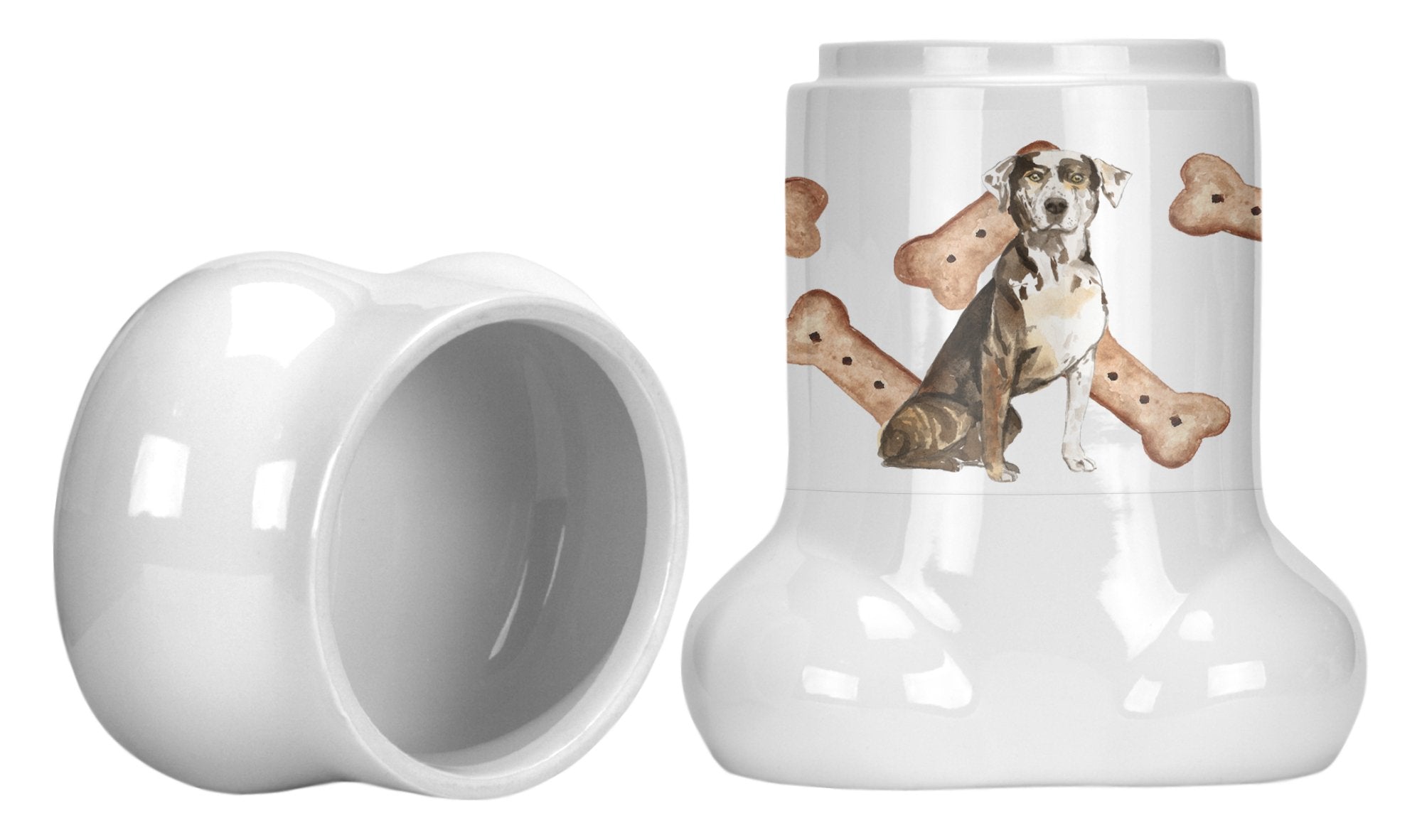 Catahoula Leopard Dog Bone Shaped Treat Jar CK2312BSTJ by Caroline's Treasures