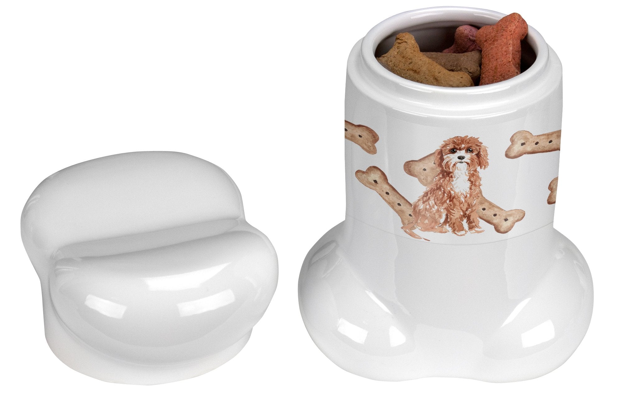 Cavapoo Bone Shaped Treat Jar CK2313BSTJ by Caroline's Treasures