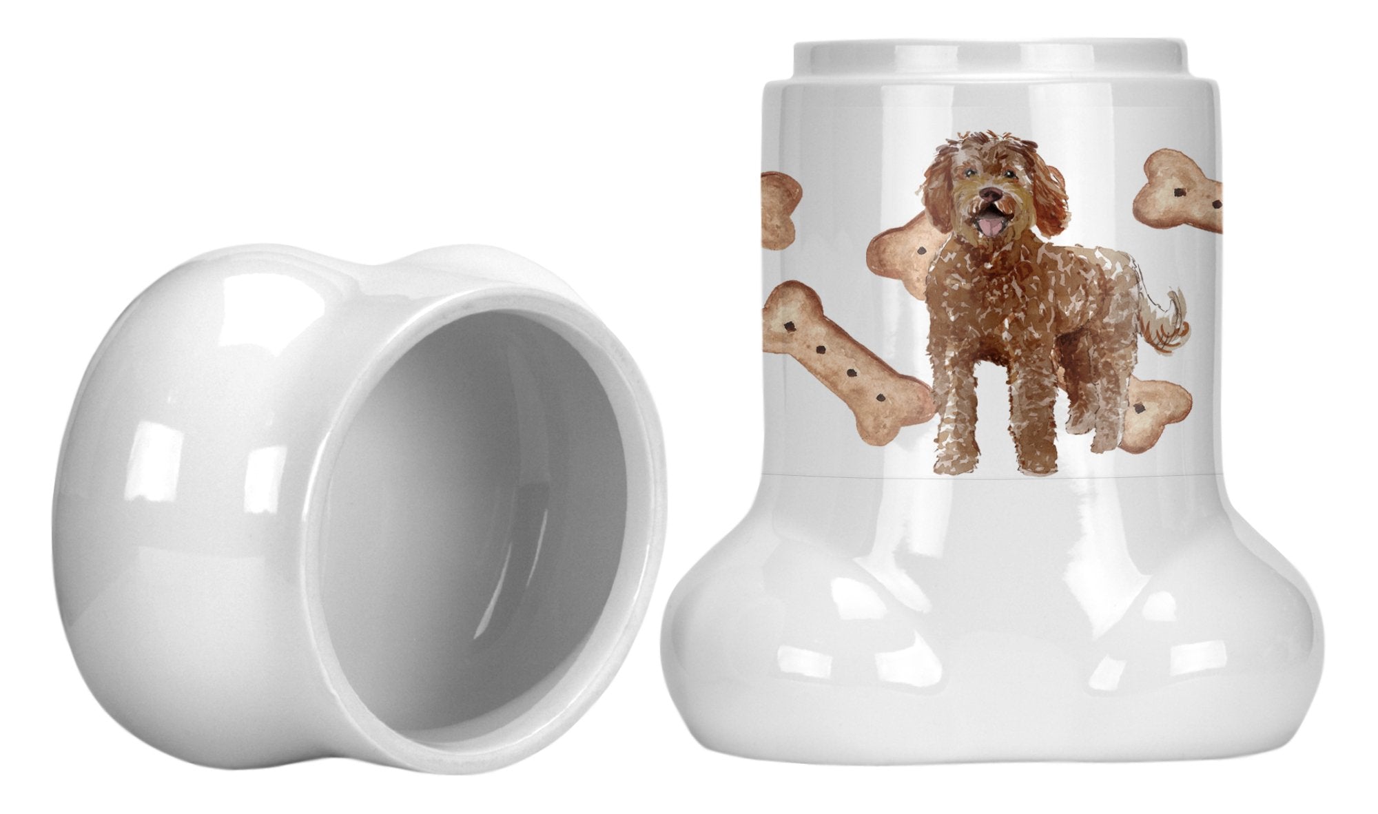 Labradoodle Bone Shaped Treat Jar CK2320BSTJ by Caroline's Treasures