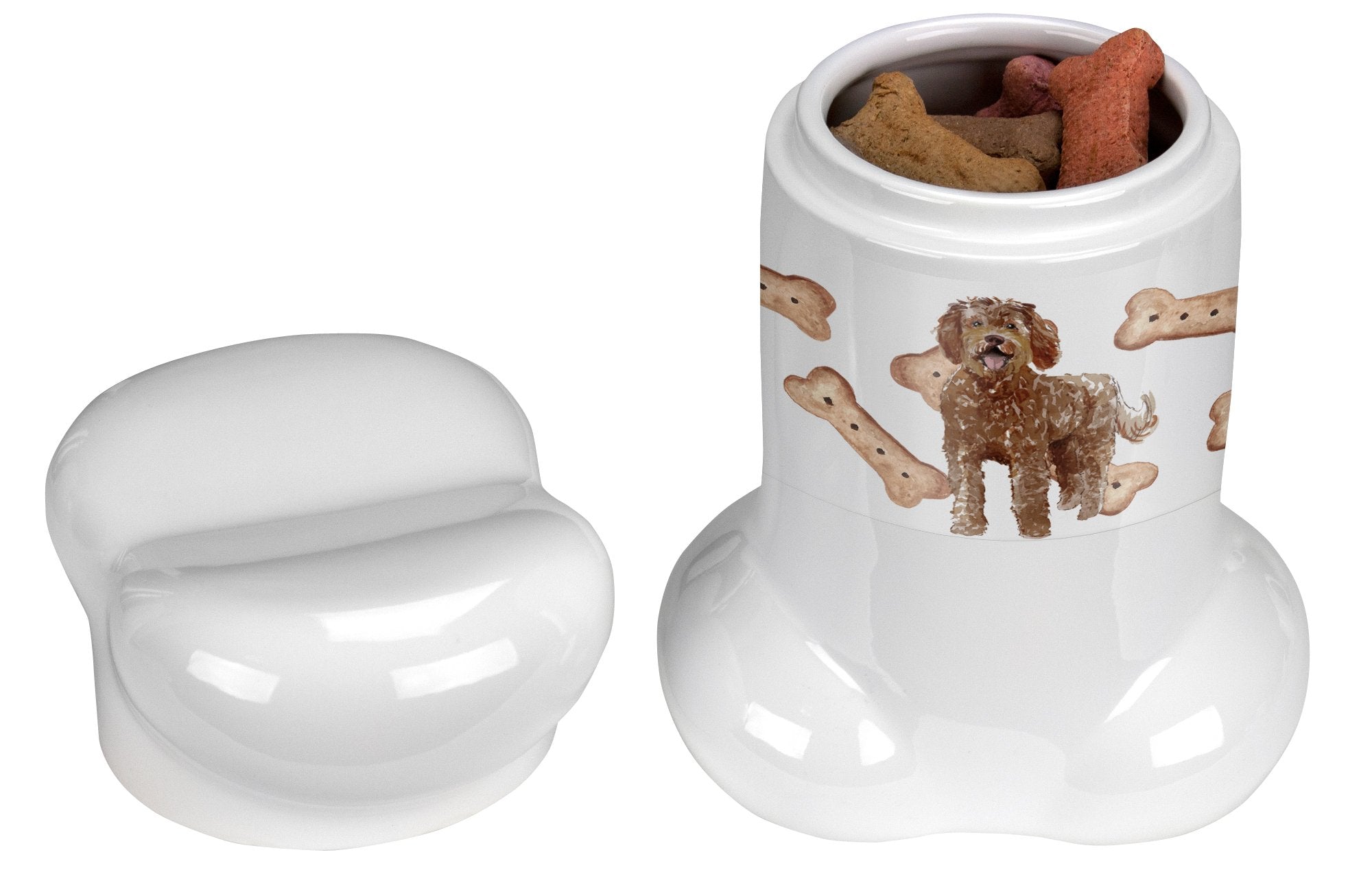 Labradoodle Bone Shaped Treat Jar CK2320BSTJ by Caroline's Treasures