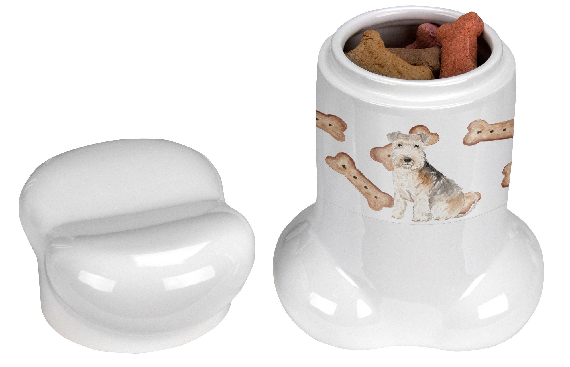 Lakeland Terrier Bone Shaped Treat Jar CK2321BSTJ by Caroline's Treasures