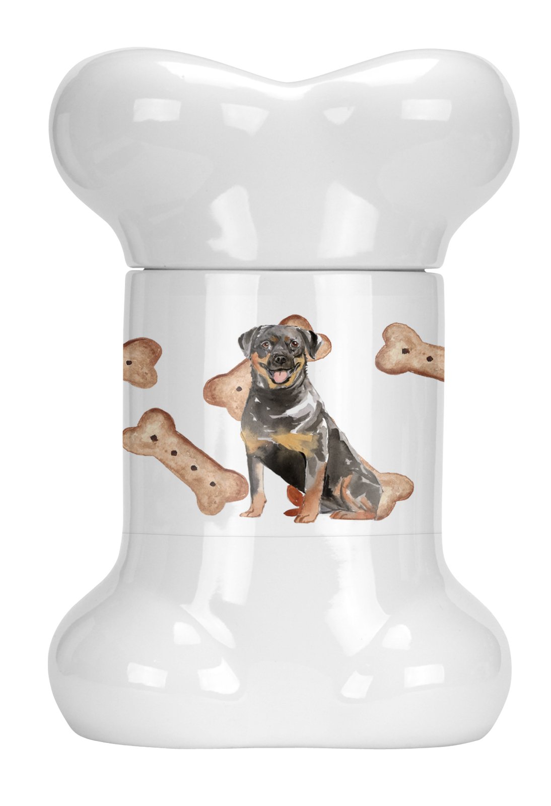 Rottweiler Bone Shaped Treat Jar CK2326BSTJ by Caroline's Treasures