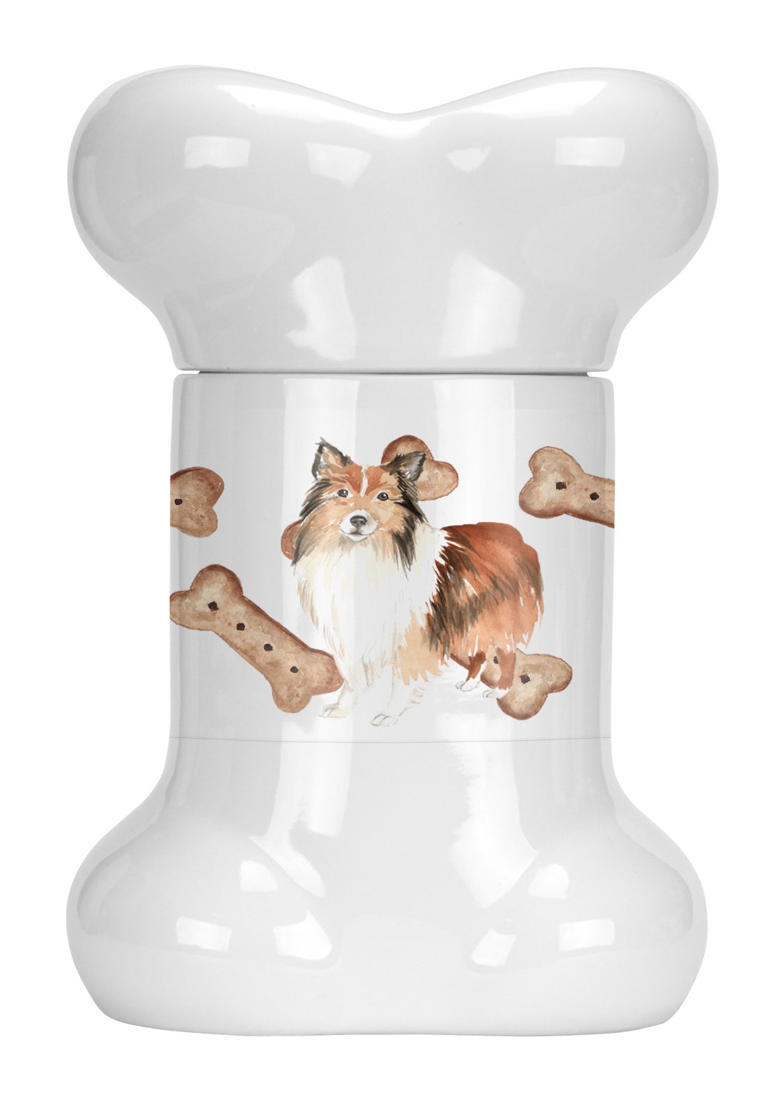 Sheltie Bone Shaped Treat Jar CK2330BSTJ by Caroline's Treasures