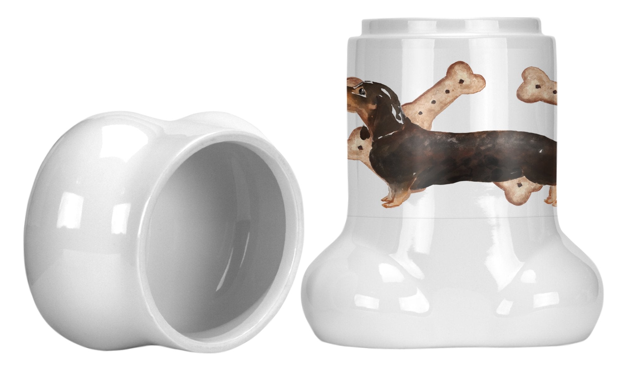 Black and Tan Dachshund Bone Shaped Treat Jar CK2342BSTJ by Caroline's Treasures