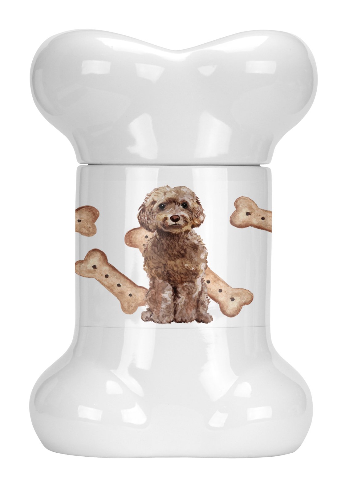 Cockapoo Brown Bone Shaped Treat Jar CK2345BSTJ by Caroline's Treasures