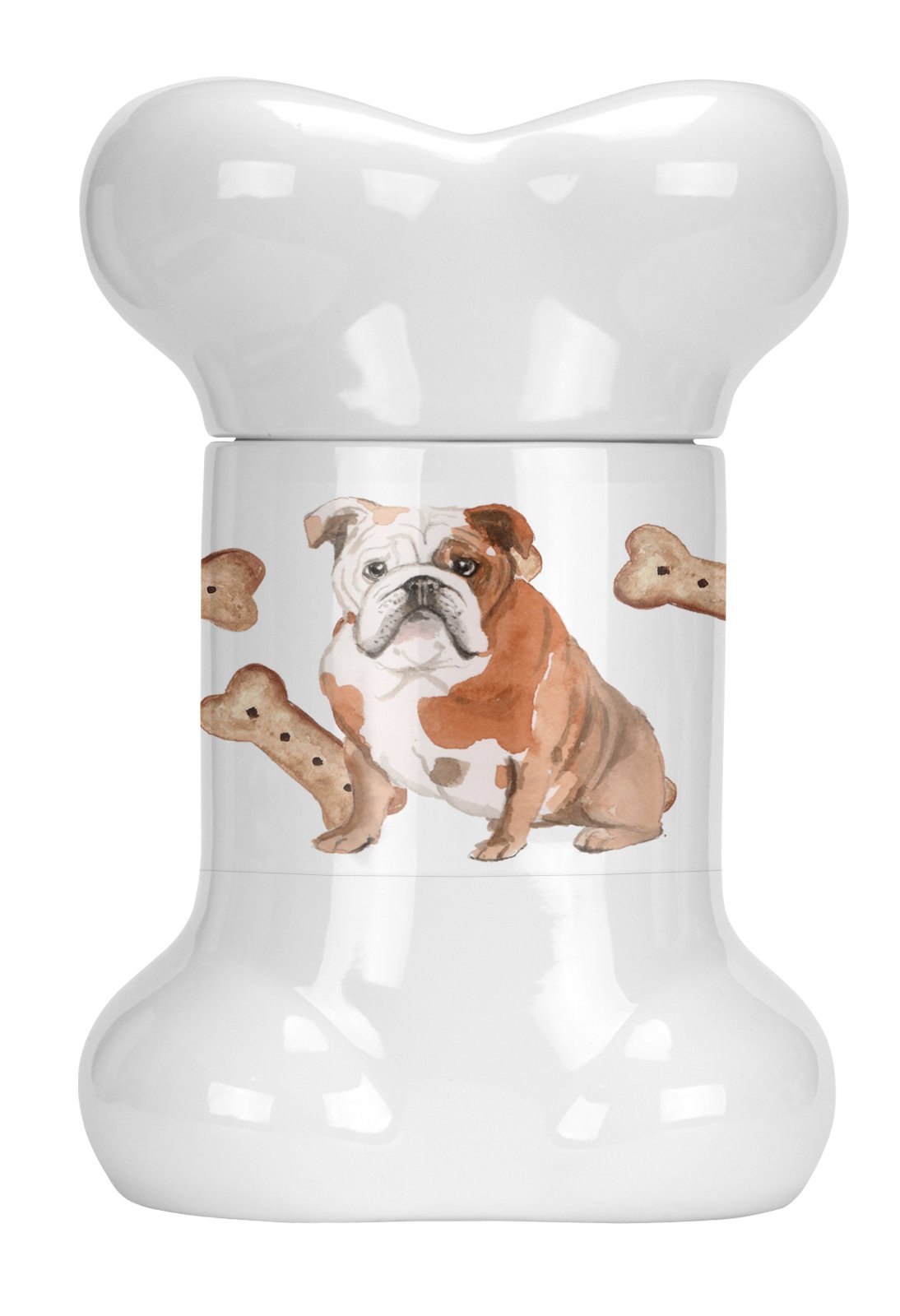 English Bulldog Bone Shaped Treat Jar CK2352BSTJ by Caroline's Treasures