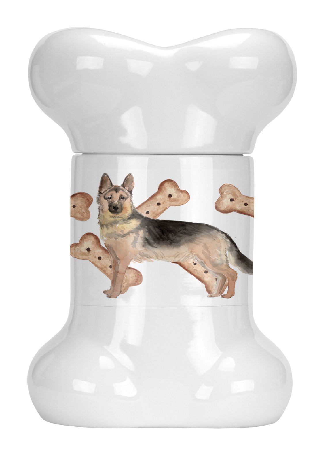 German Shepherd Bone Shaped Treat Jar CK2354BSTJ by Caroline&#39;s Treasures