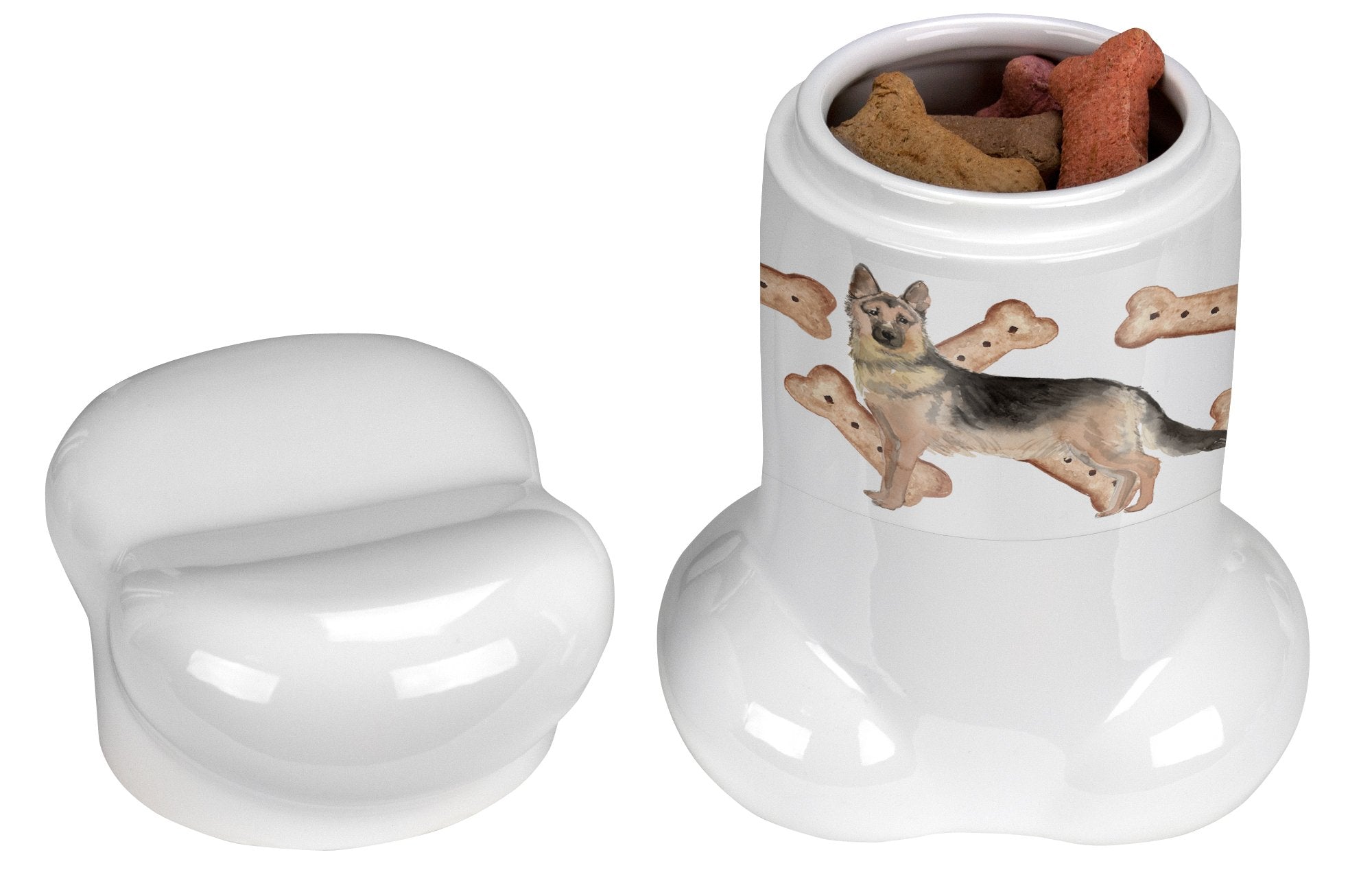 German Shepherd Bone Shaped Treat Jar CK2354BSTJ by Caroline's Treasures