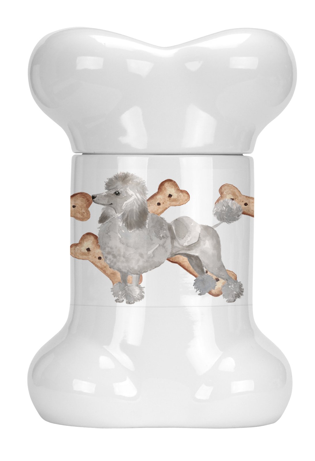 Grey Poodle Bone Shaped Treat Jar CK2356BSTJ by Caroline's Treasures