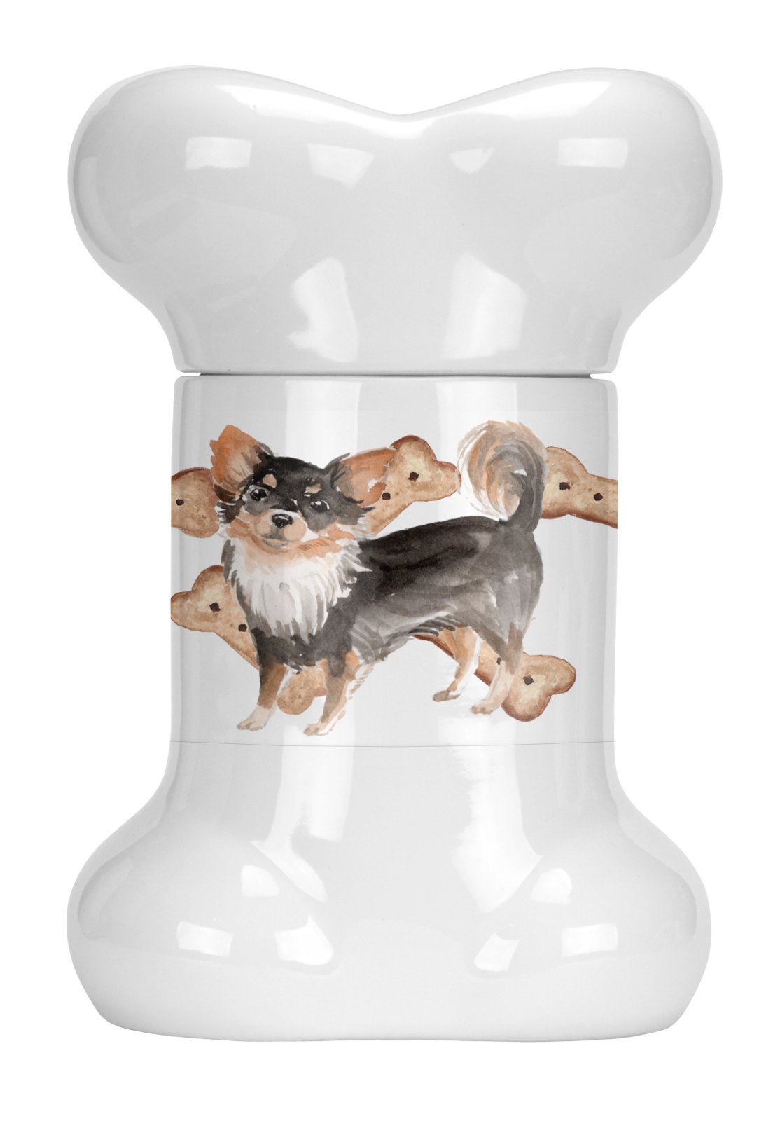 Long Coated Chihuahua Bone Shaped Treat Jar CK2359BSTJ by Caroline&#39;s Treasures